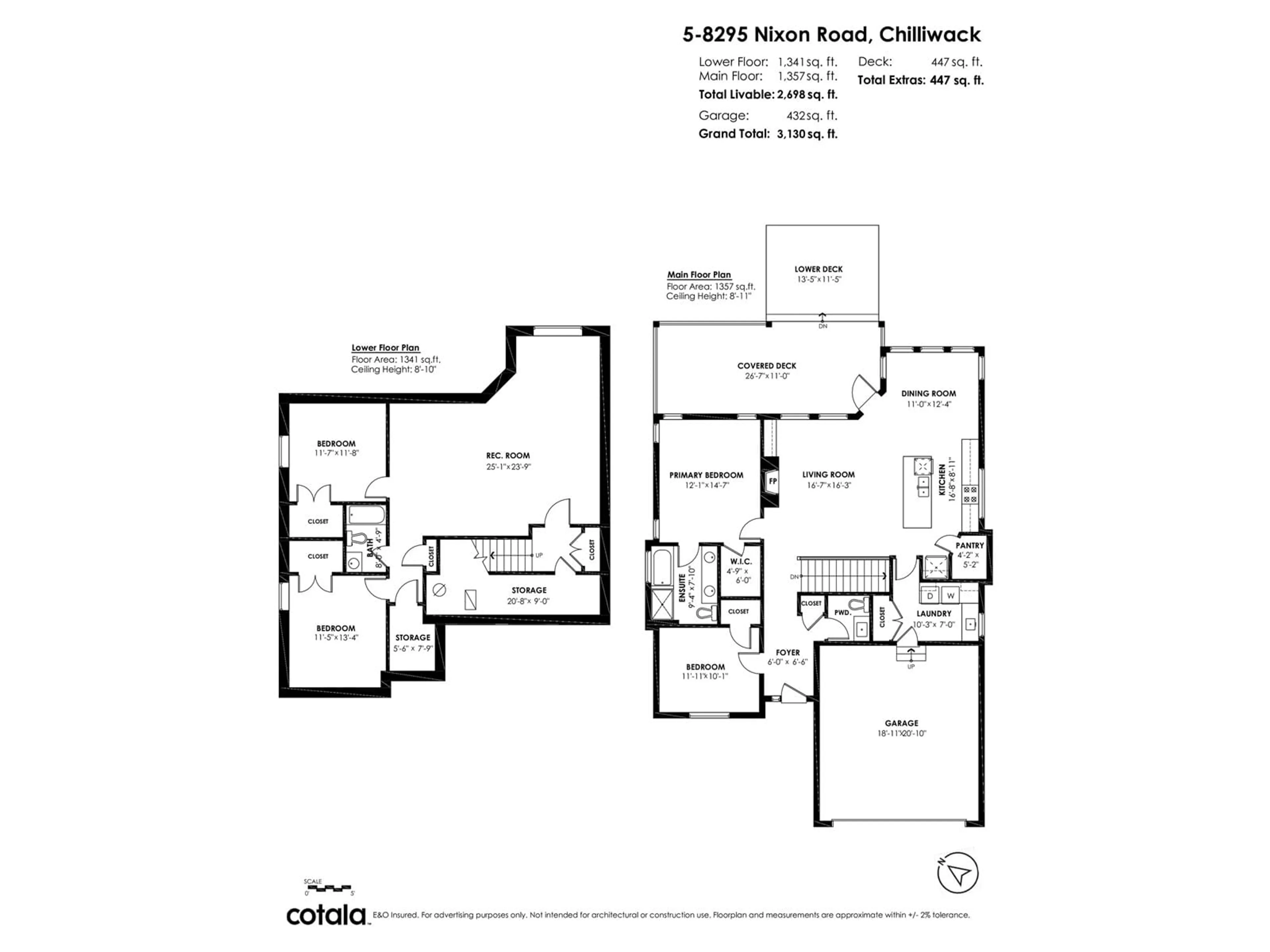 Floor plan for 5 - 8295 NIXON ROAD, Chilliwack British Columbia V4Z0C8