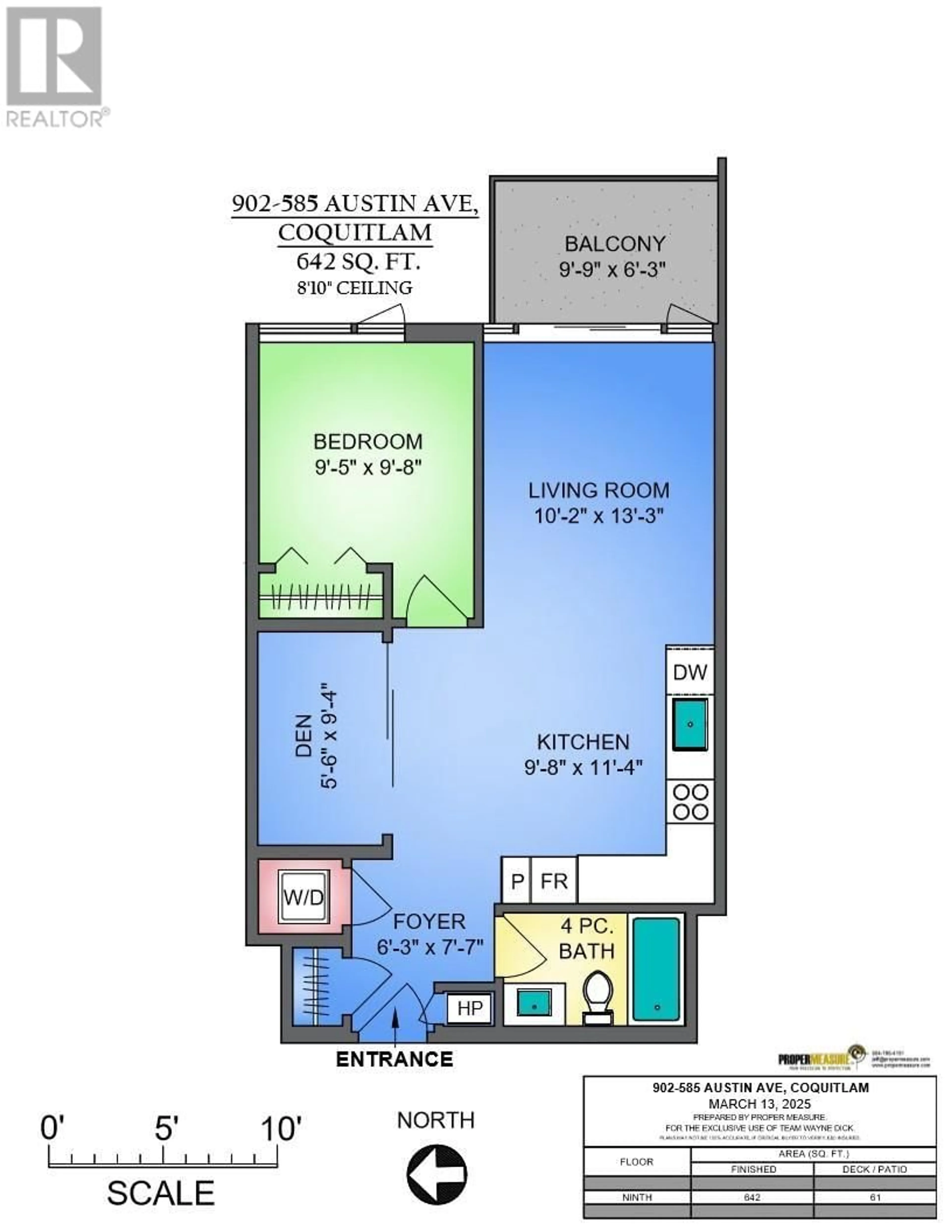 Floor plan for 902 - 585 AUSTIN AVENUE, Coquitlam British Columbia V3K0G6
