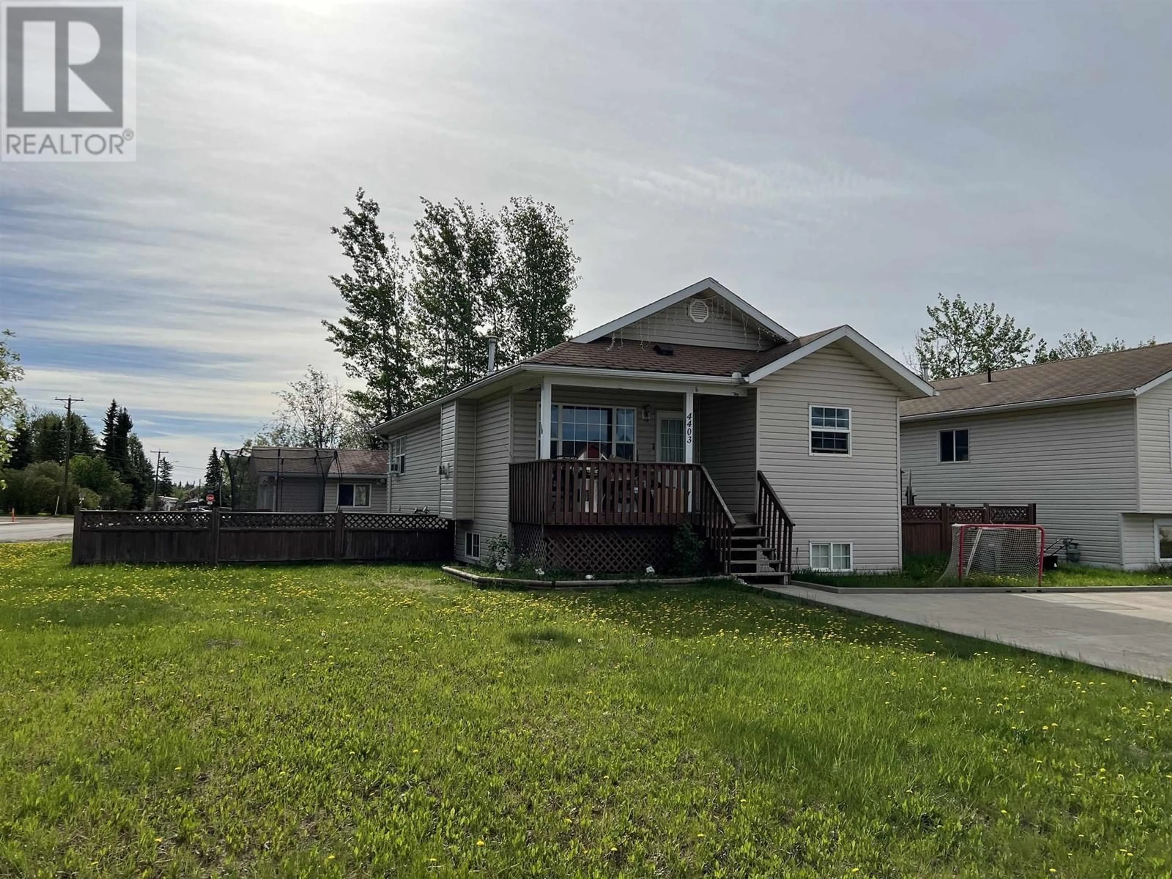 A pic from outside/outdoor area/front of a property/back of a property/a pic from drone, unknown for 4403 HERITAGE CRESCENT, Fort Nelson British Columbia V0C1R0