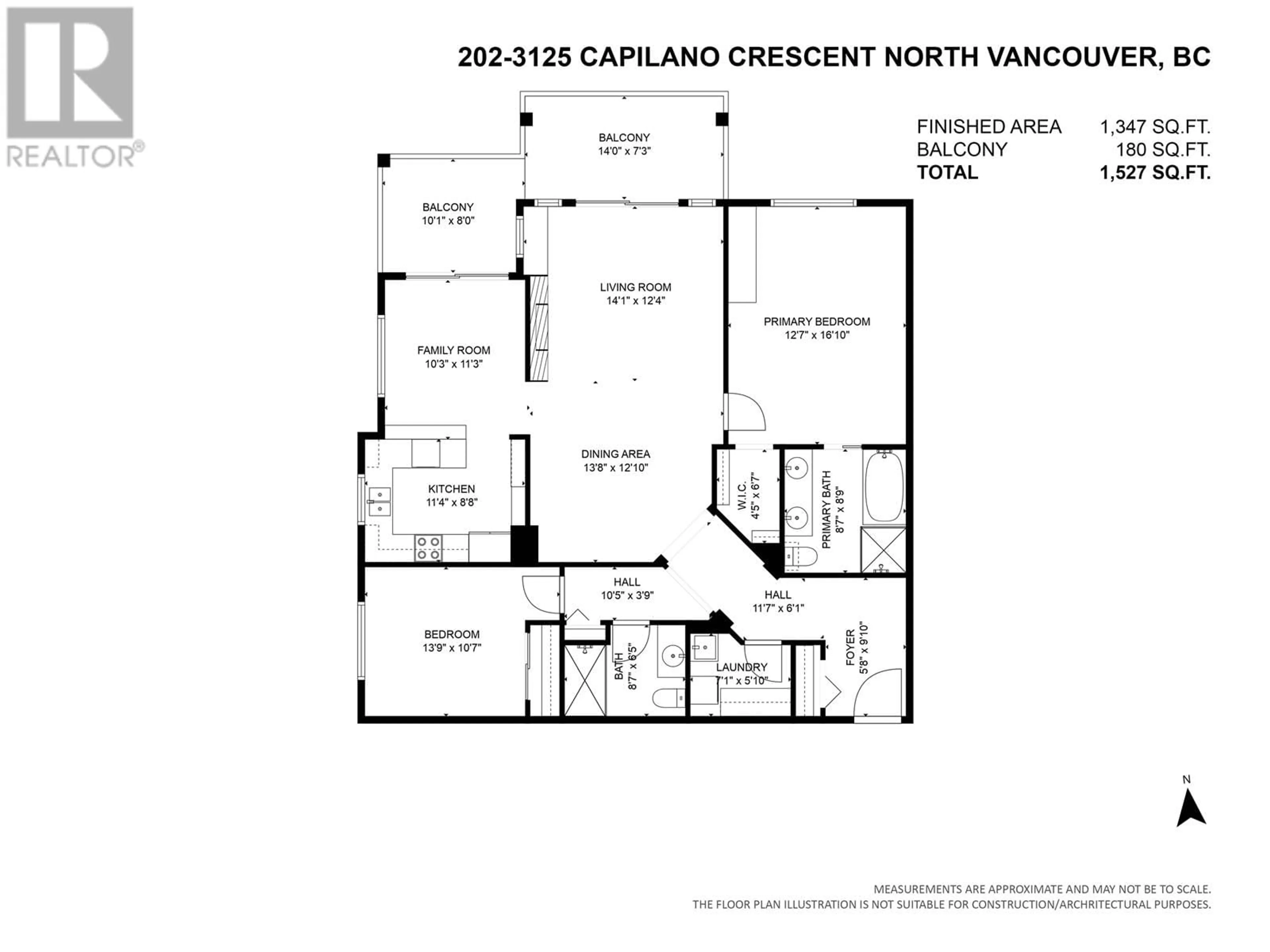 Floor plan for 202 - 3125 CAPILANO CRESCENT, North Vancouver British Columbia V7R4X5