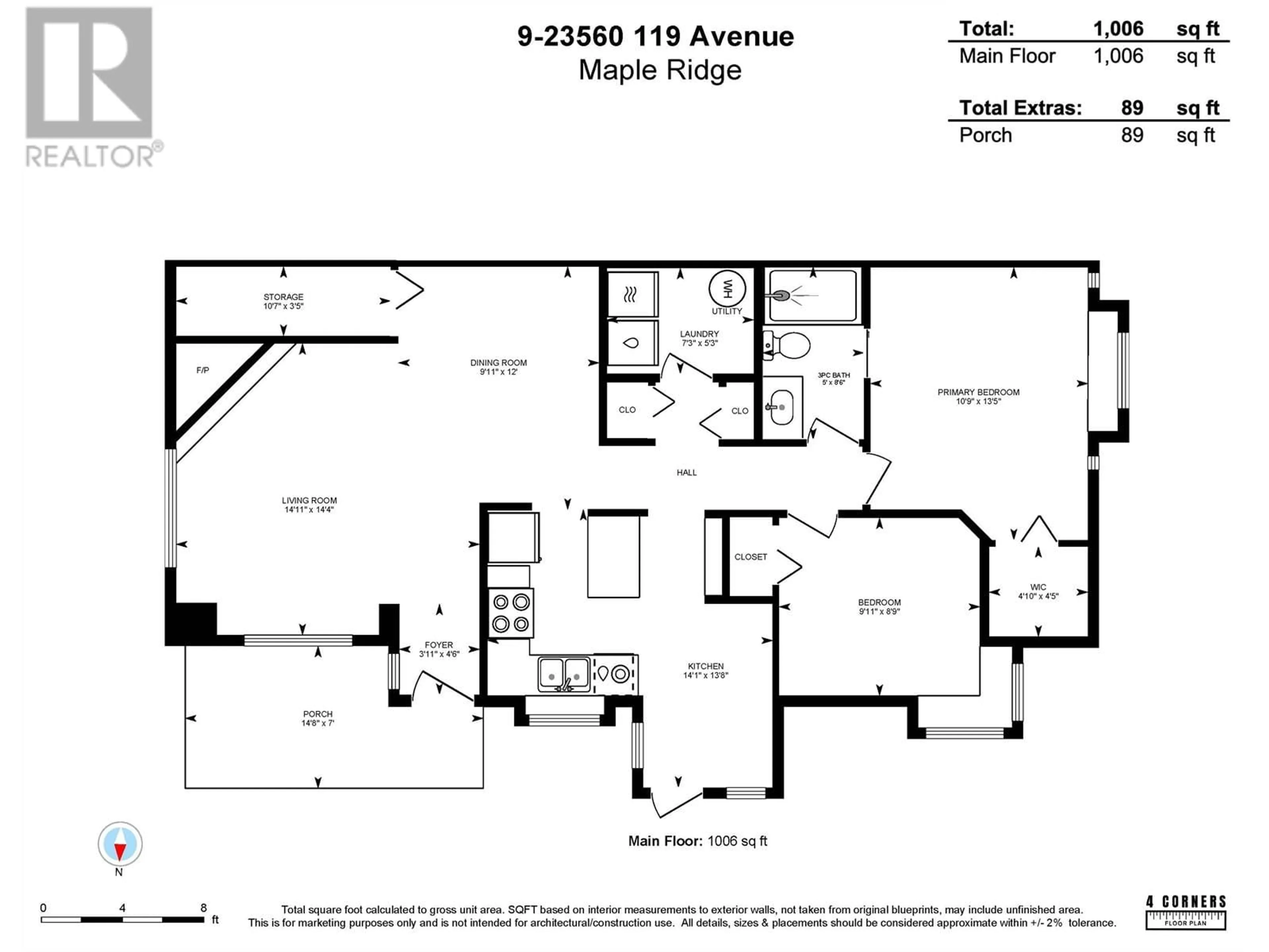 Floor plan for 9 - 23560 119 AVENUE, Maple Ridge British Columbia V4R2P5