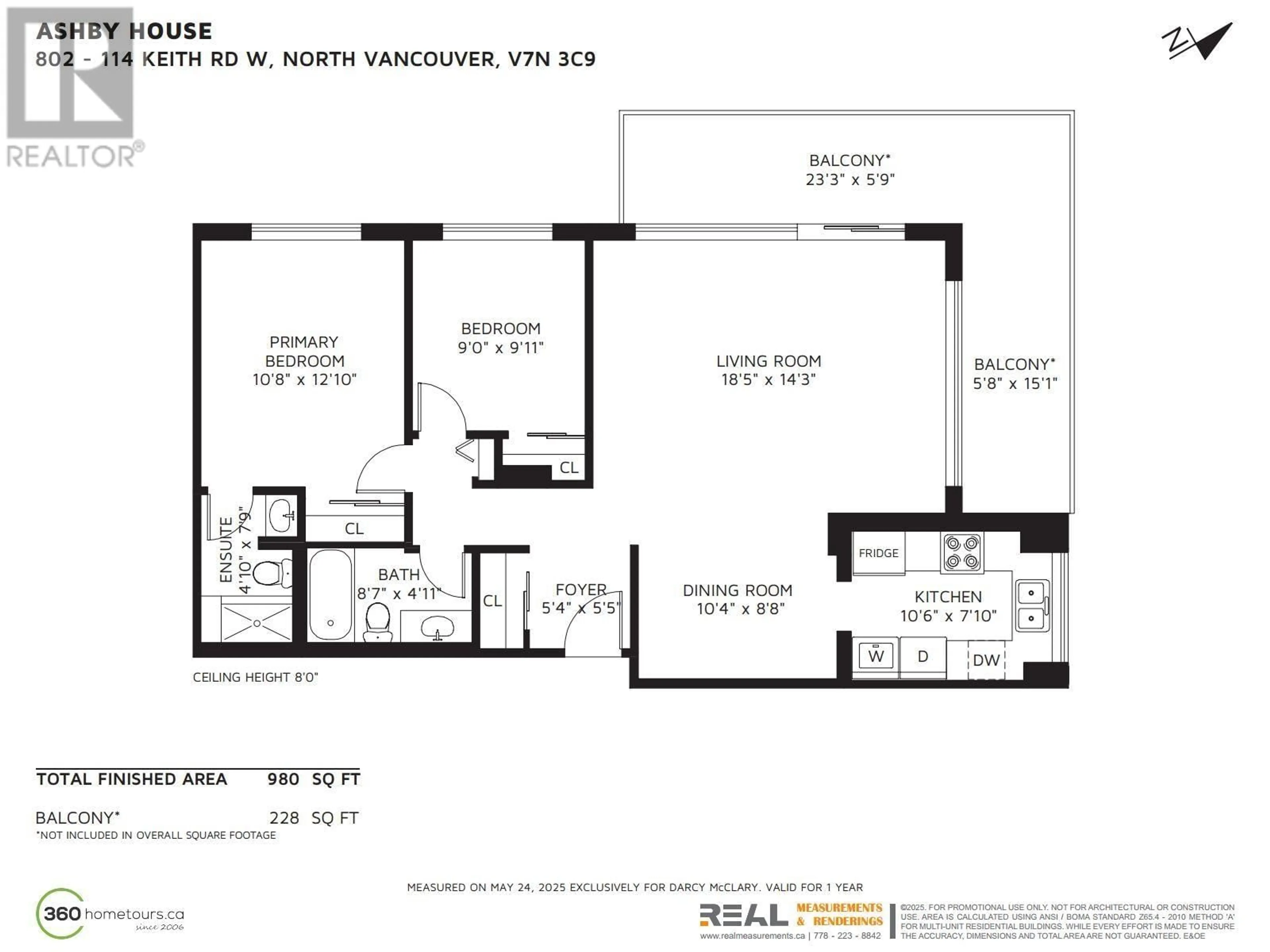 Floor plan for 802 - 114 KEITH ROAD, North Vancouver British Columbia V7N3C9