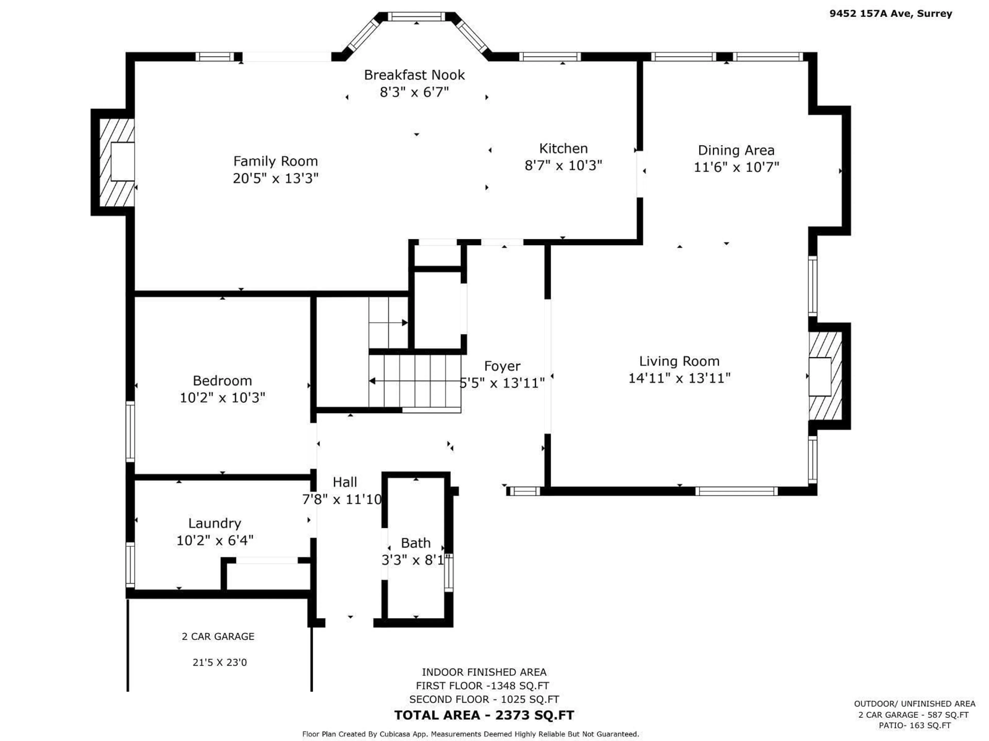 Floor plan for 9452 157A, Surrey British Columbia V4N3B6