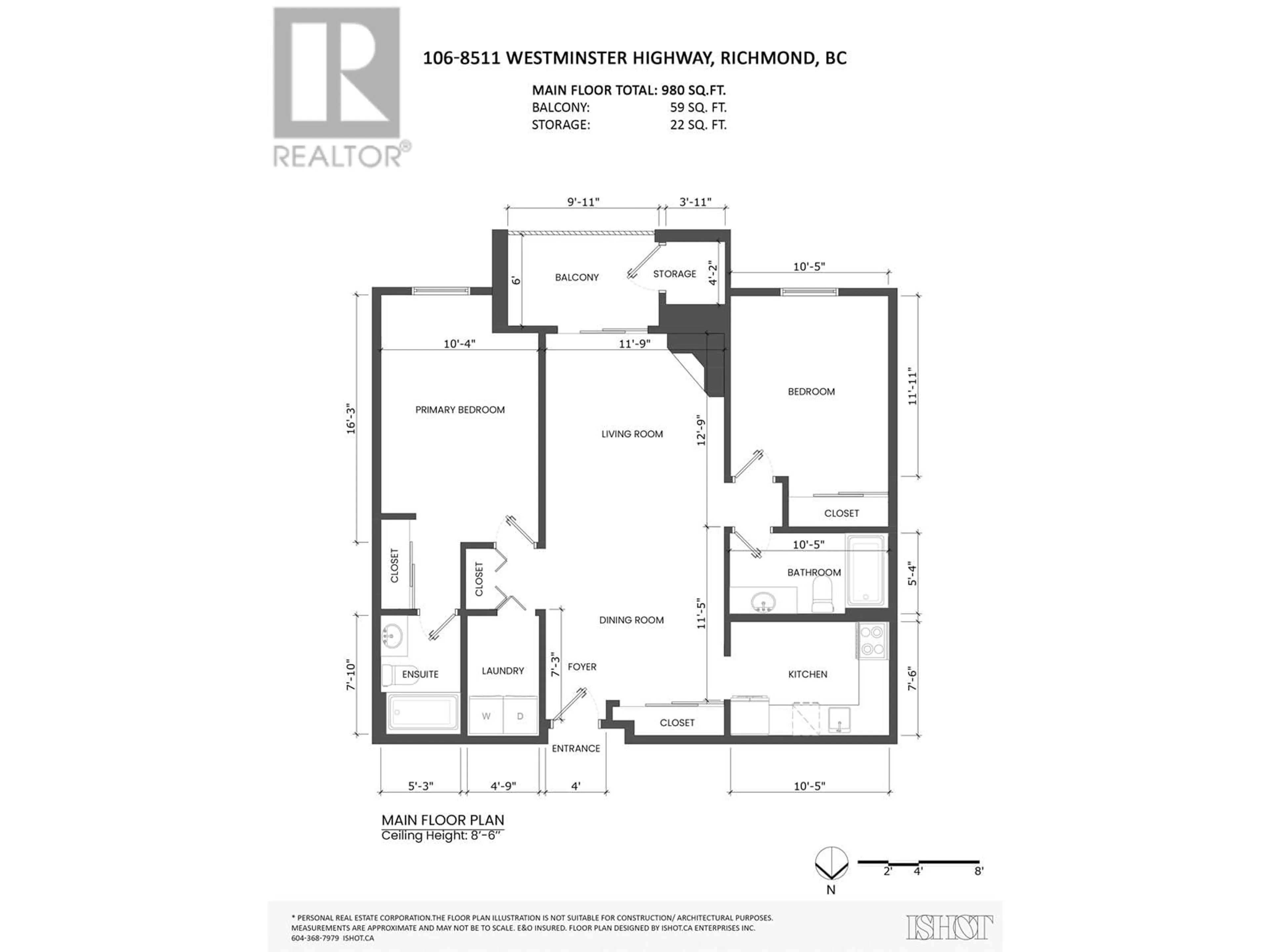 Floor plan for 106 - 8511 WESTMINSTER HIGHWAY, Richmond British Columbia V6X3H7