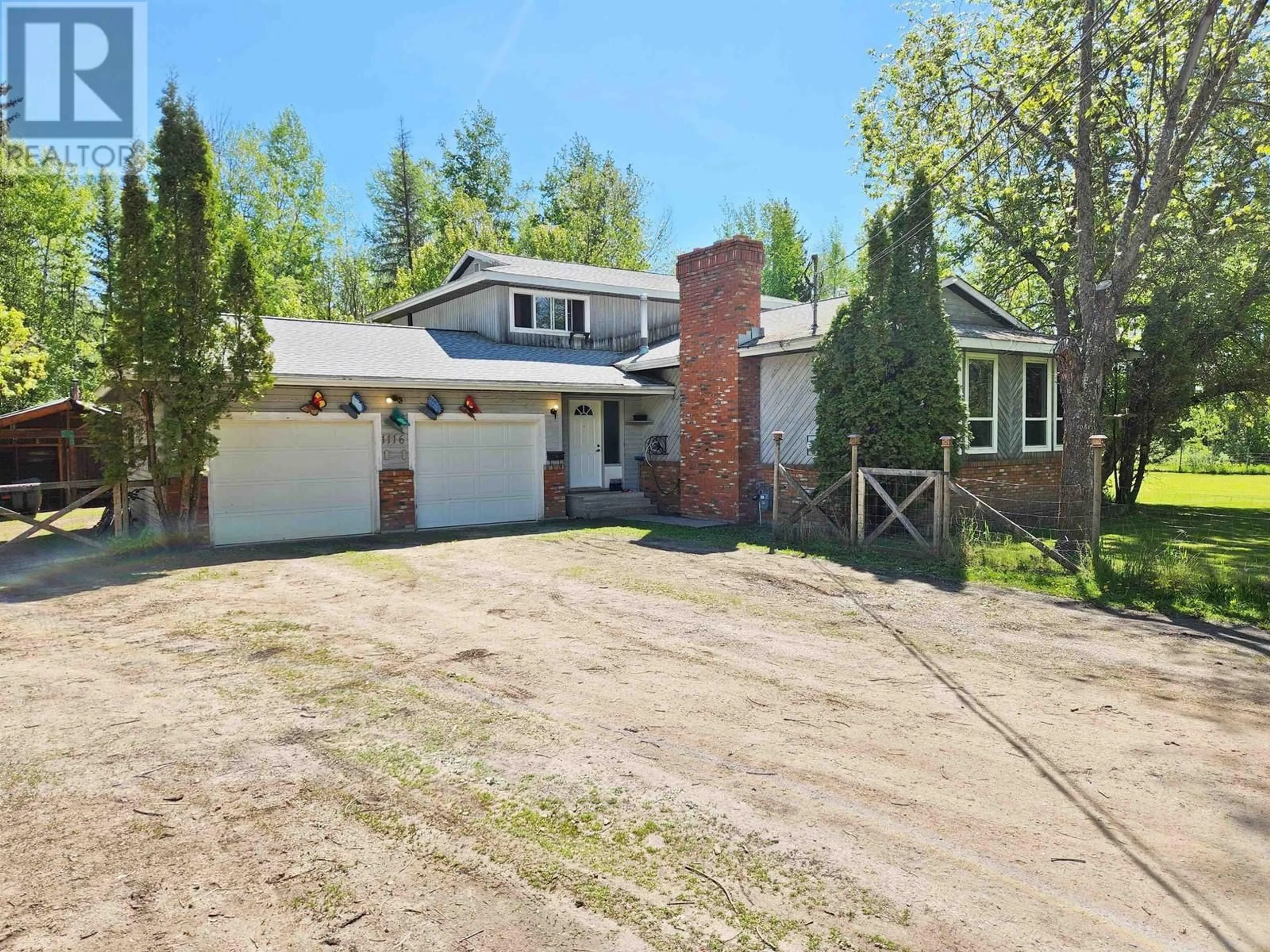 A pic from outside/outdoor area/front of a property/back of a property/a pic from drone, street for 1116 RED BLUFF ROAD, Quesnel British Columbia V2J4S8