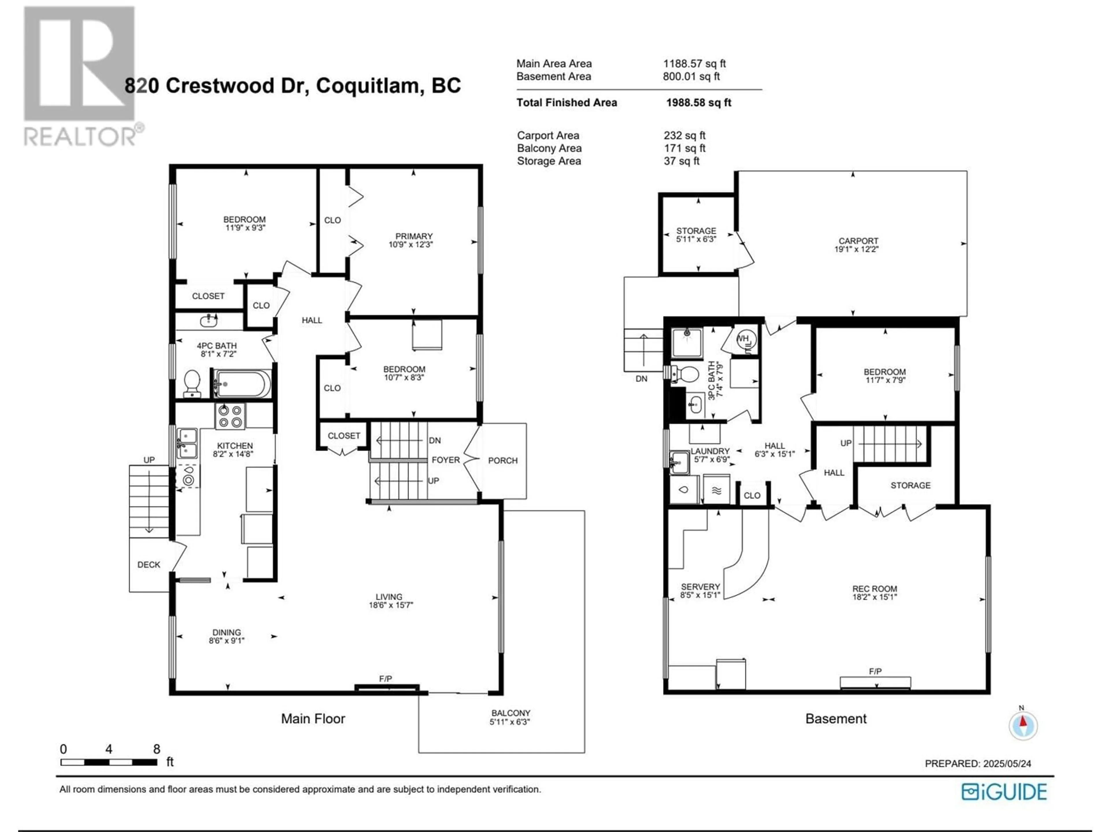 Floor plan for 820 CRESTWOOD DRIVE, Coquitlam British Columbia V3J5S5
