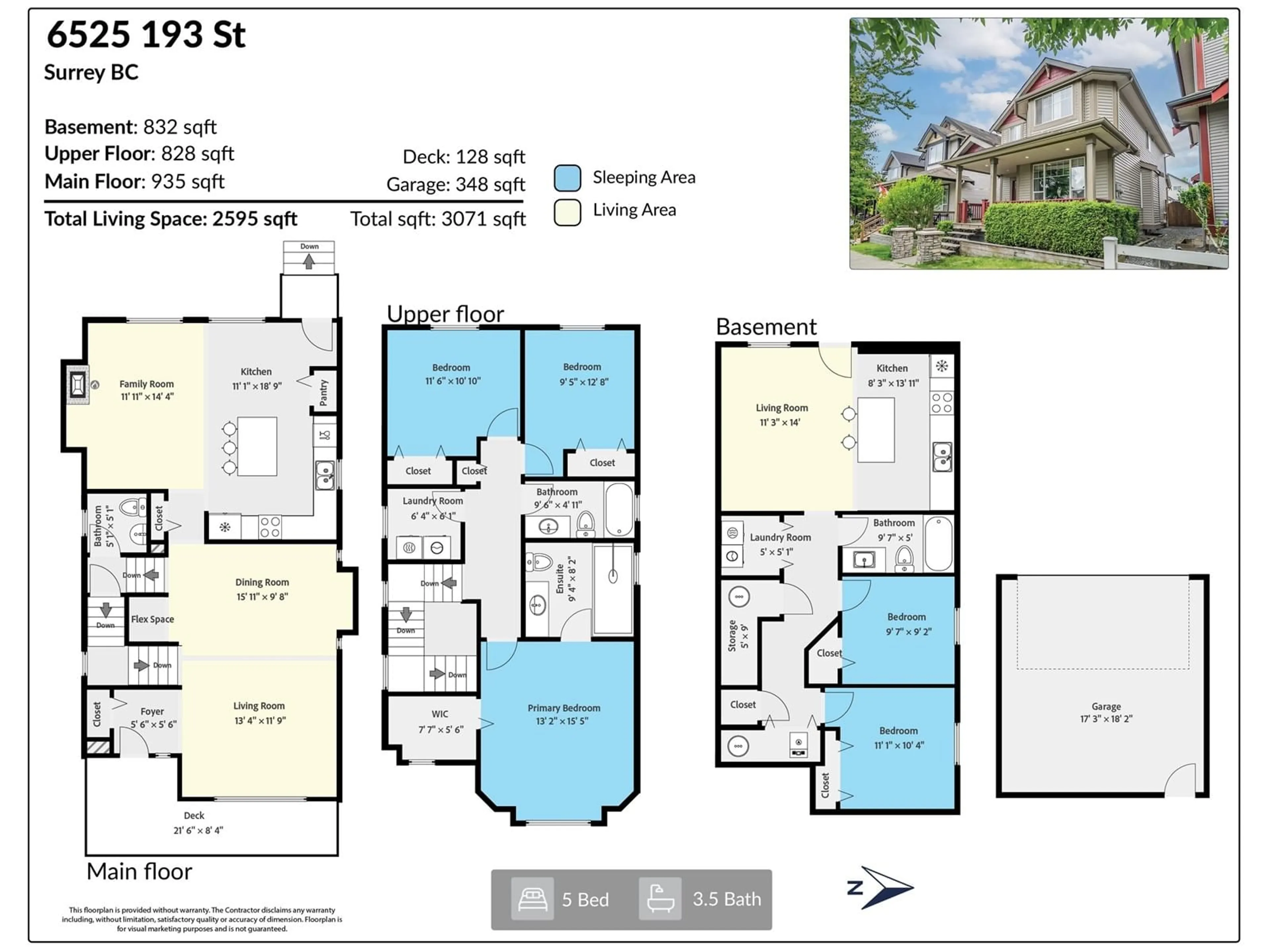 Floor plan for 6525 193, Surrey British Columbia V4N5P8