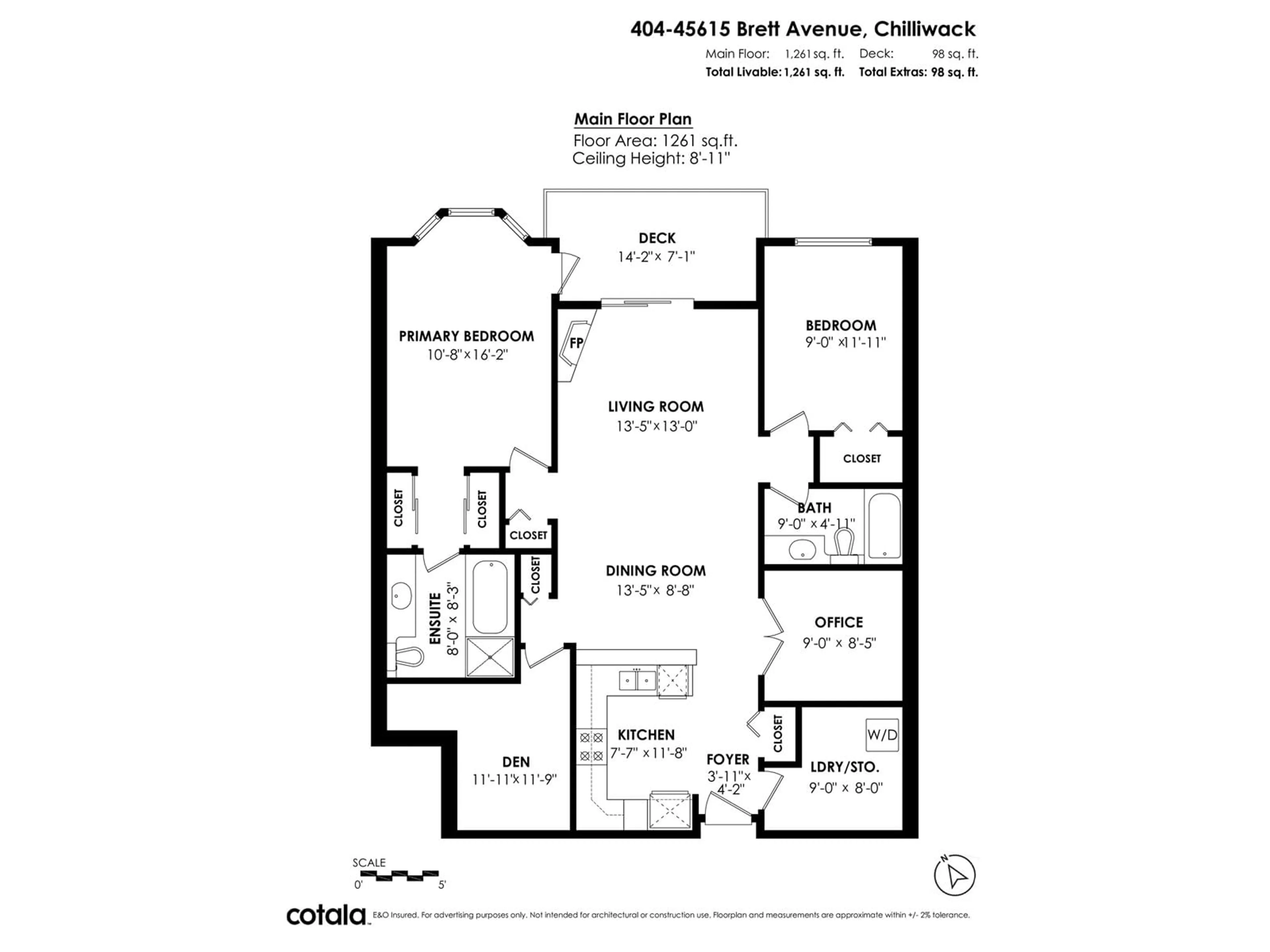 Floor plan for 404 - 45615 BRETT AVENUE, Chilliwack British Columbia V2P1P1