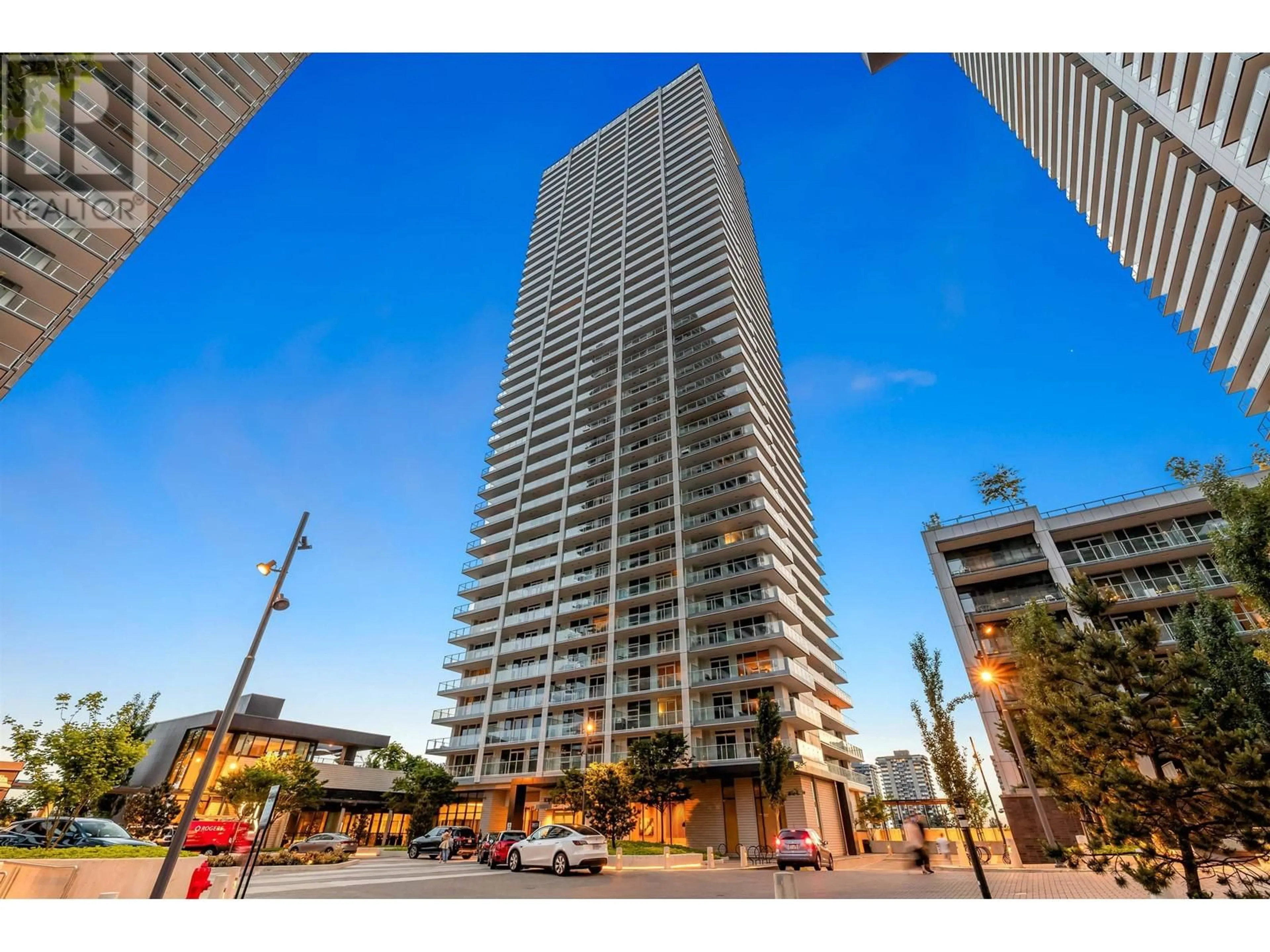A pic from outside/outdoor area/front of a property/back of a property/a pic from drone, city buildings view from balcony for 4110 - 3833 EVERGREEN PLACE, Burnaby British Columbia V3J0M2