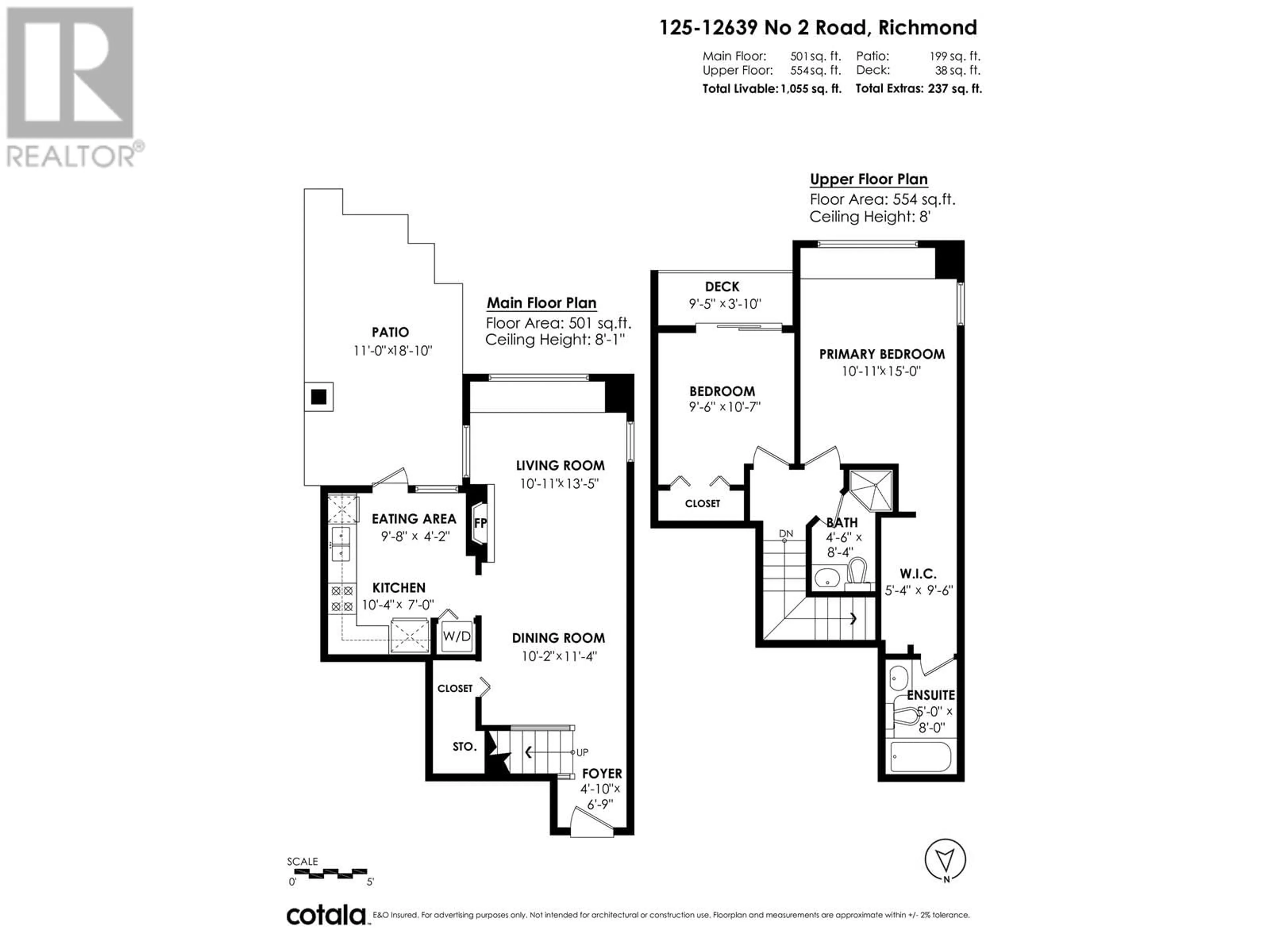 Floor plan for 125 - 12639 NO. 2 ROAD, Richmond British Columbia V7E6N6