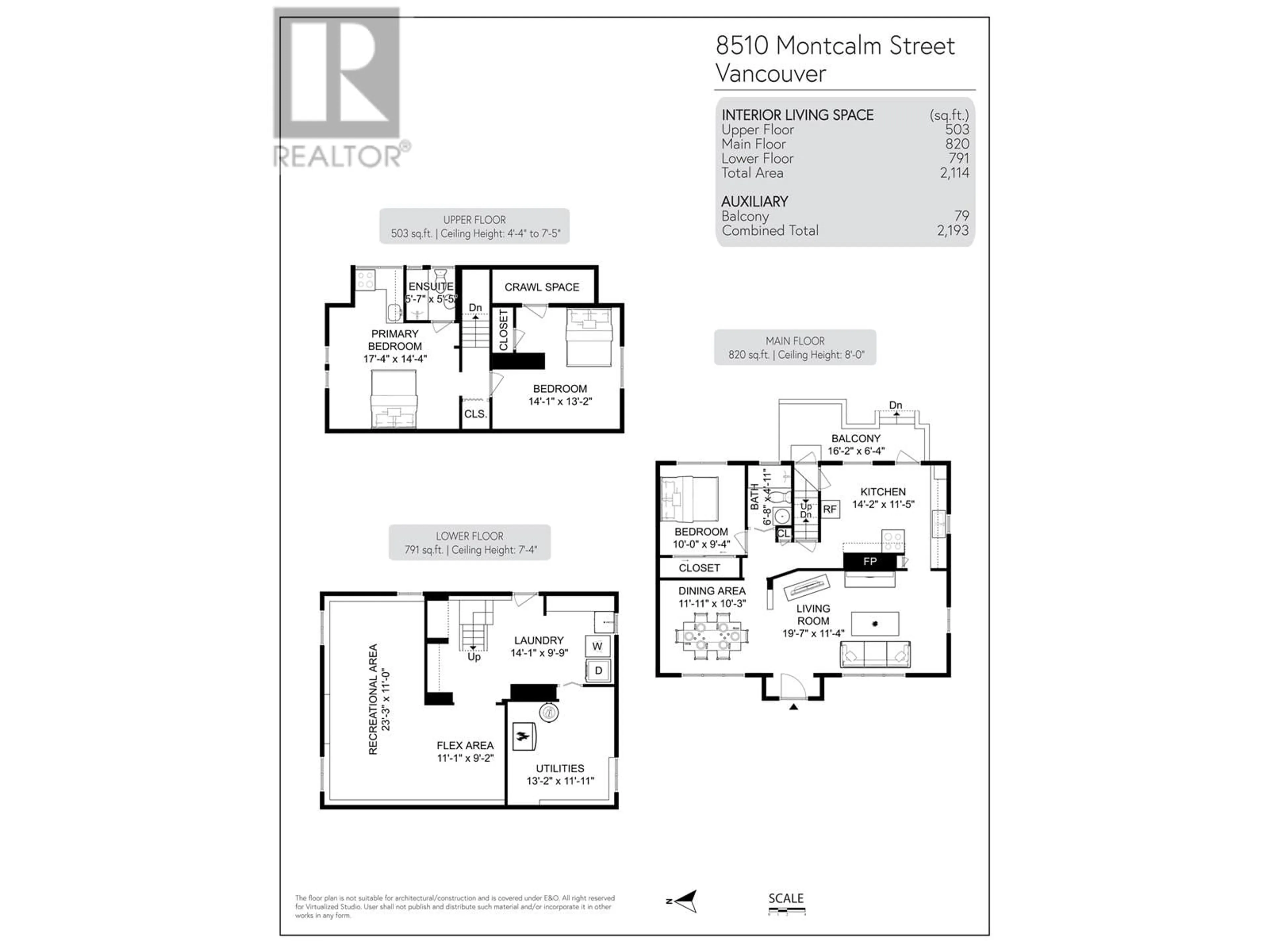 Floor plan for 8510 MONTCALM STREET, Vancouver British Columbia V6P4P7