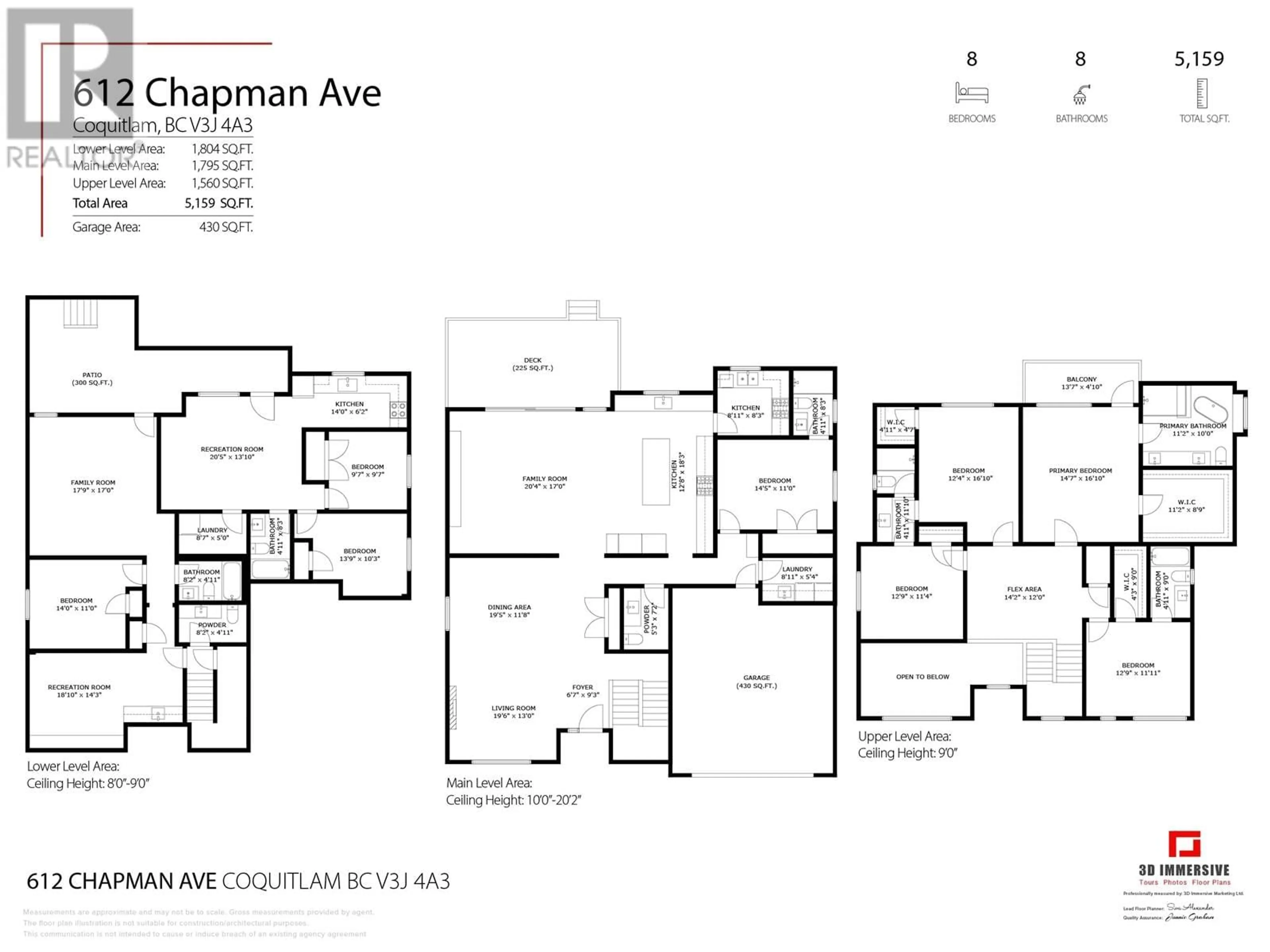 Floor plan for 612 CHAPMAN AVENUE, Coquitlam British Columbia V3J4A3