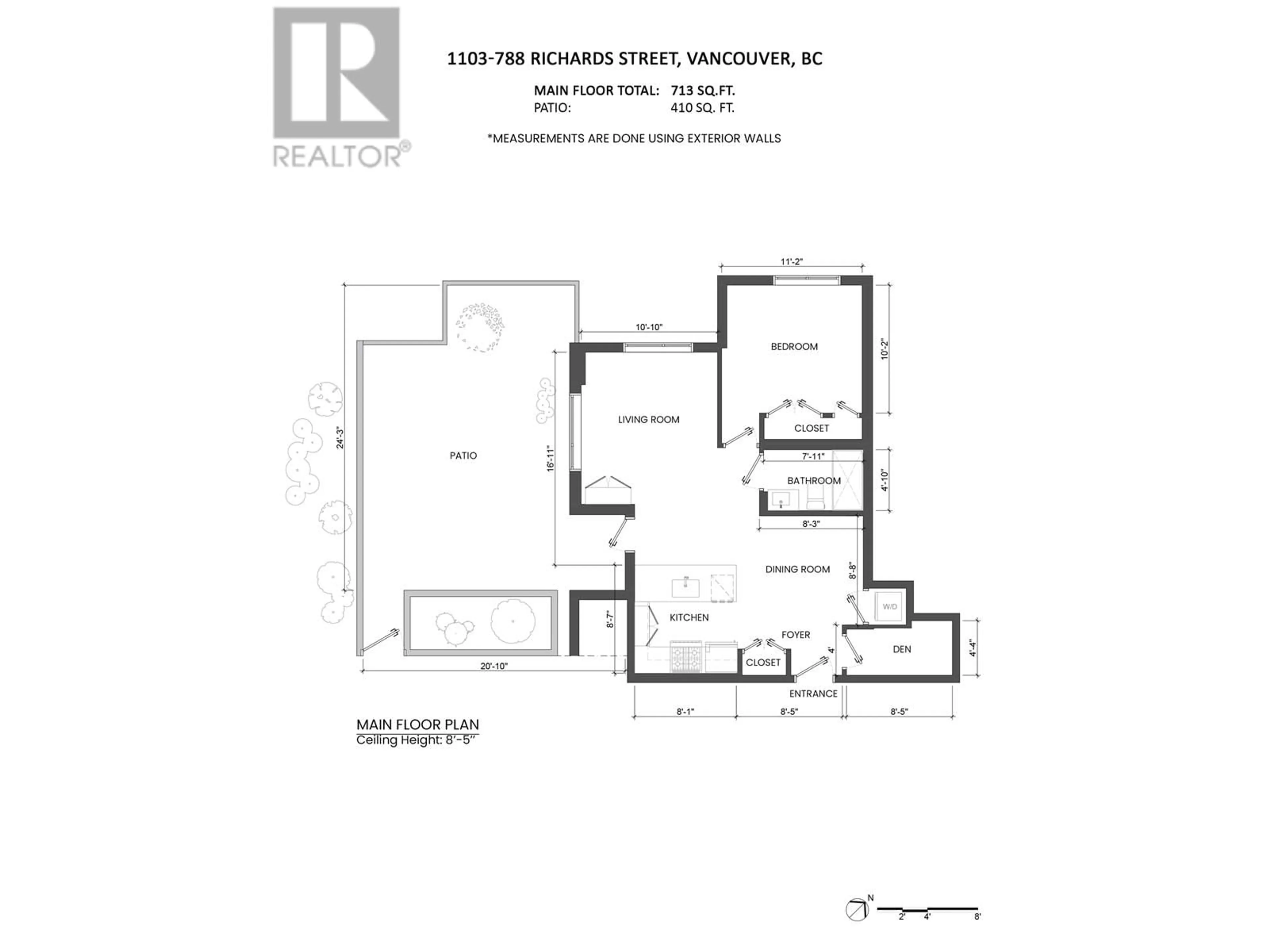 Floor plan for 1103 - 788 RICHARDS STREET, Vancouver British Columbia V6B0C7