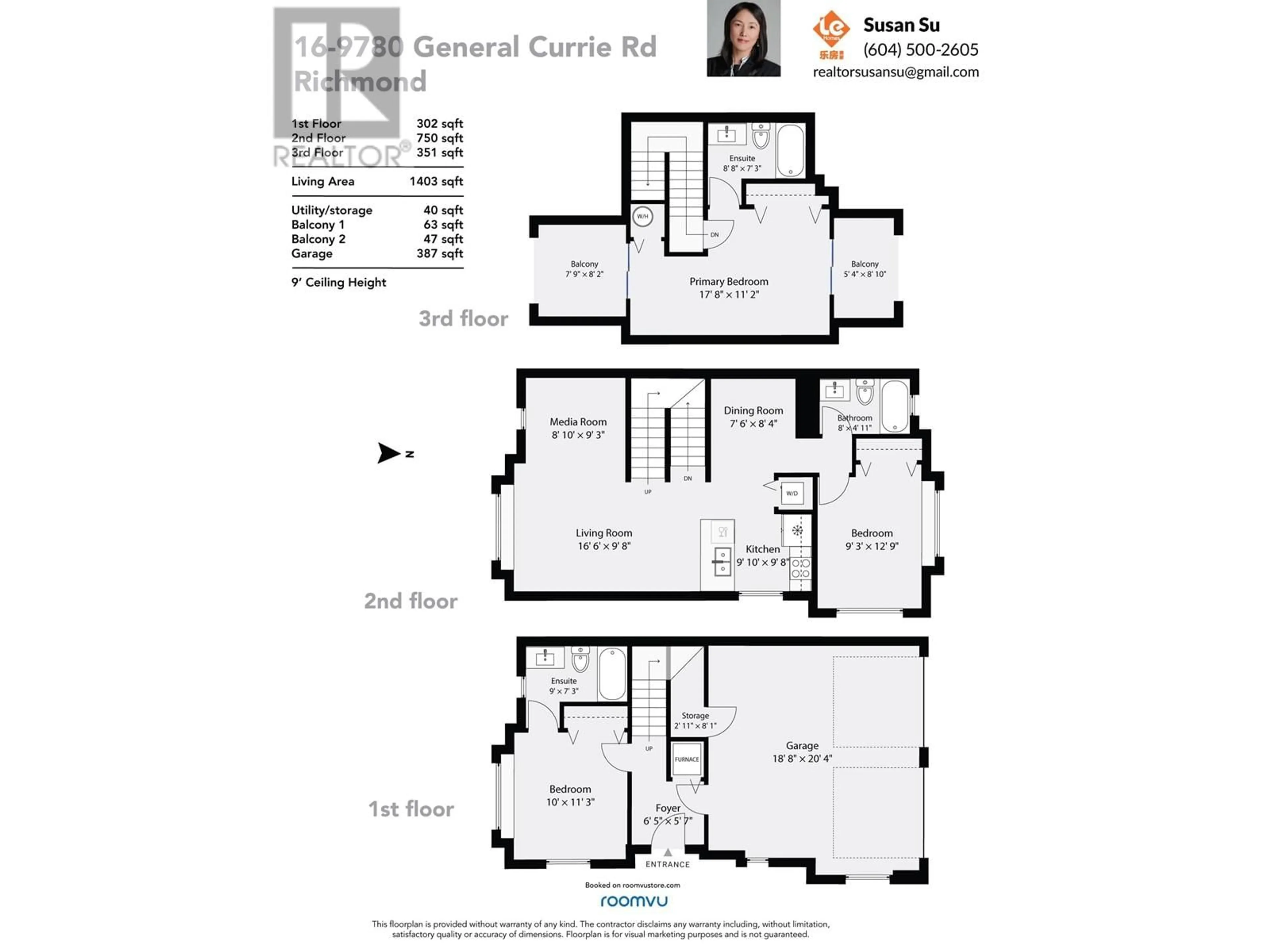 Floor plan for 16 - 9780 GENERAL CURRIE ROAD, Richmond British Columbia V6Y0J9