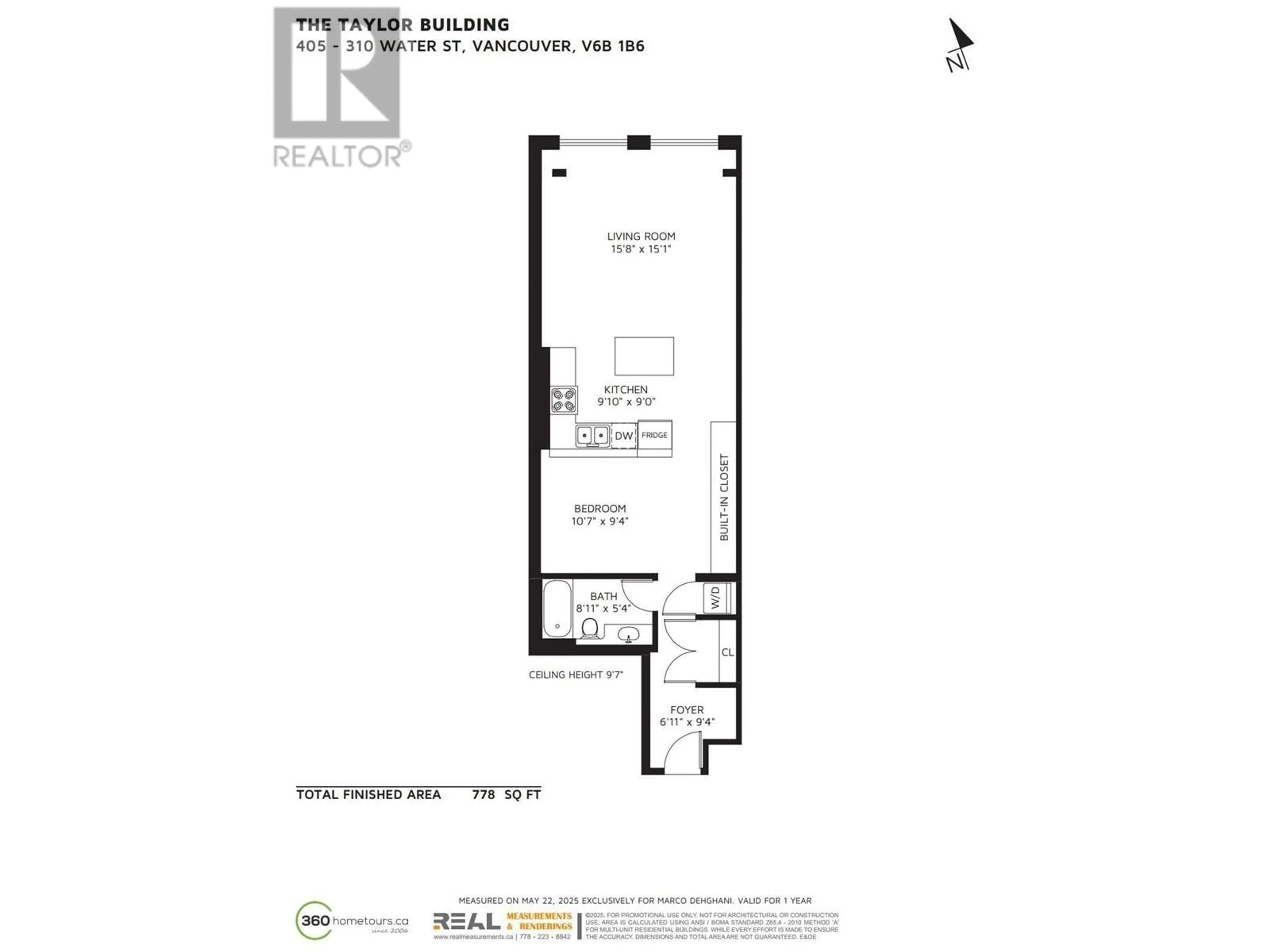 Floor plan for 405 - 310 WATER STREET, Vancouver British Columbia V6B1B6