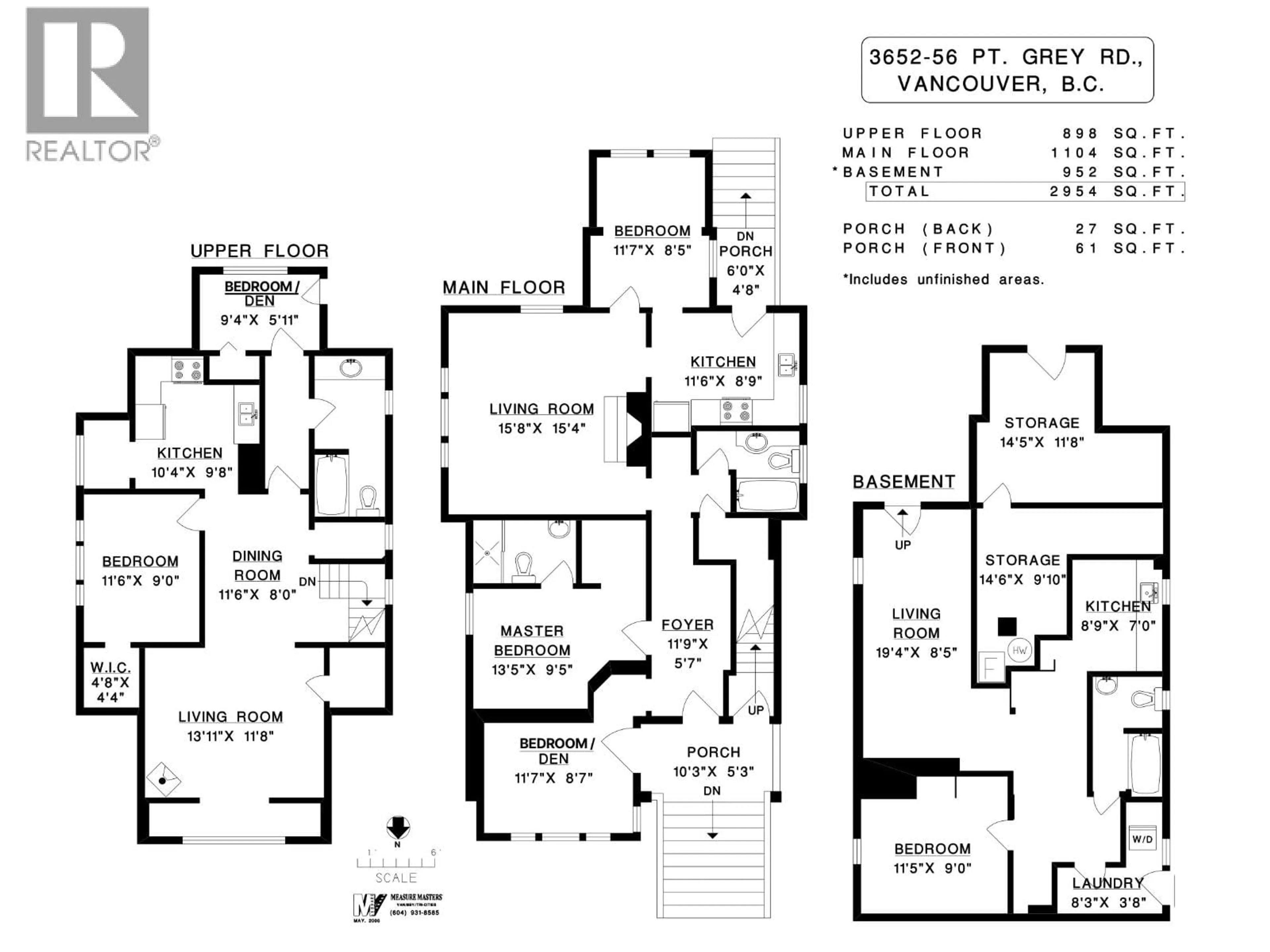 Floor plan for 3652 POINT GREY ROAD, Vancouver British Columbia V6R1A9