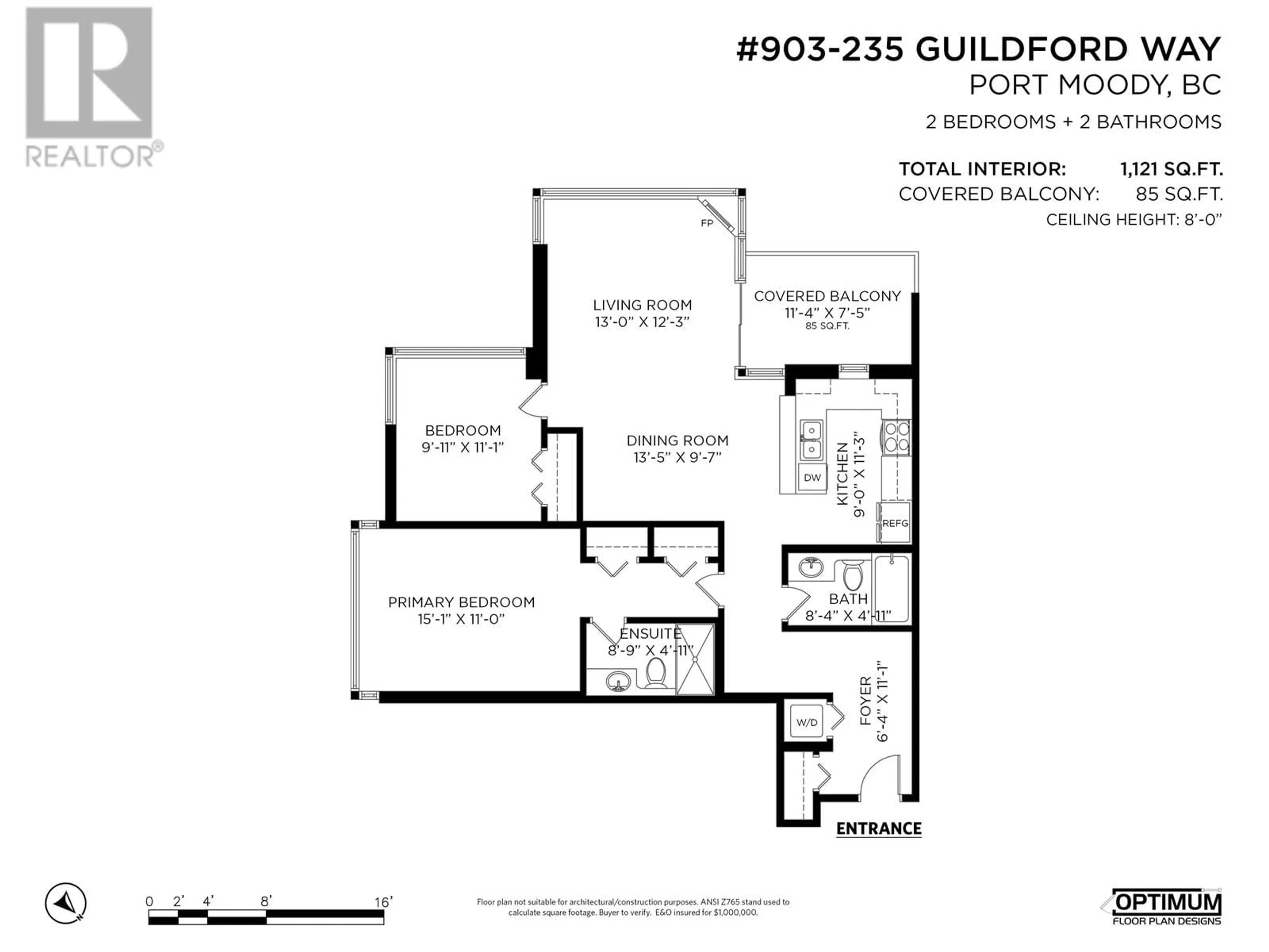 Floor plan for 903 - 235 GUILDFORD WAY, Port Moody British Columbia V3H5L8