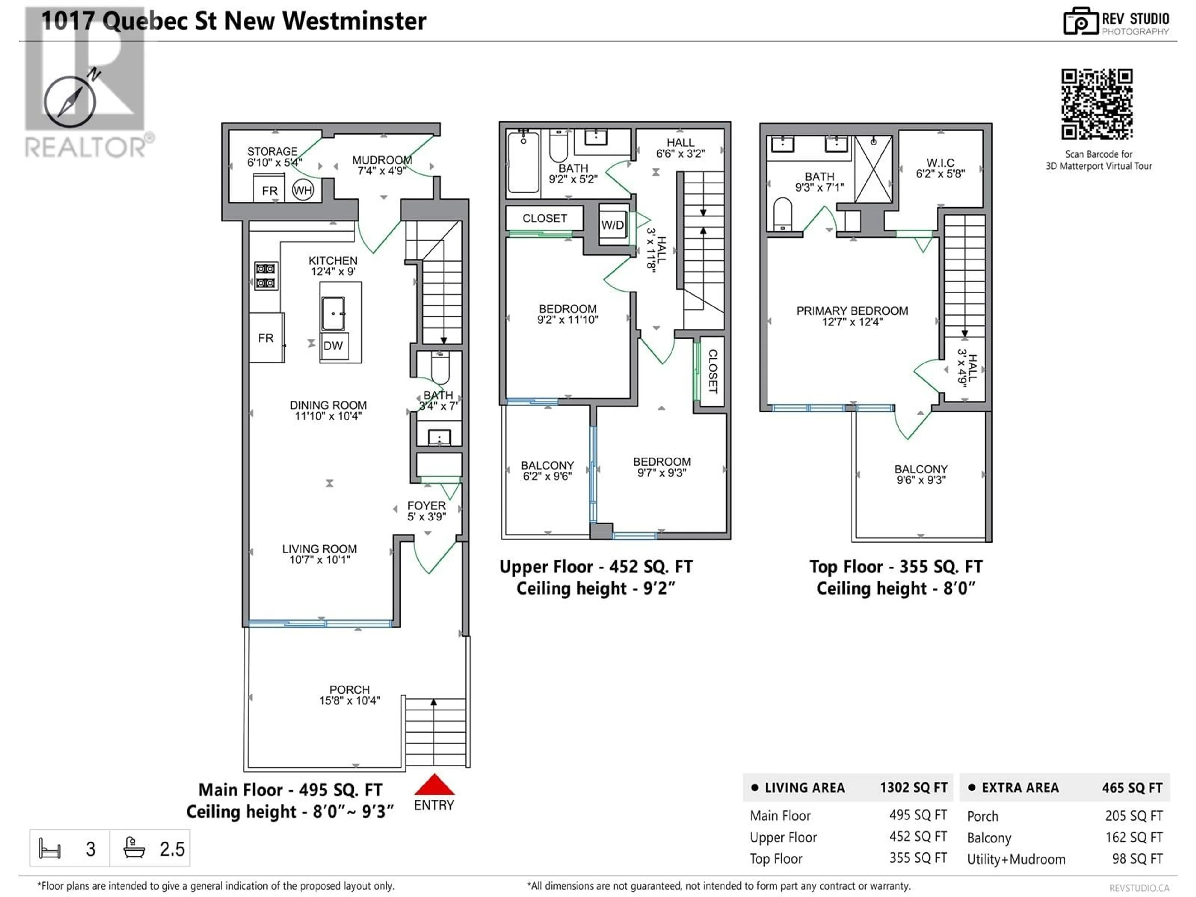 Floor plan for 1017 QUEBEC STREET, New Westminster British Columbia V3M0M3