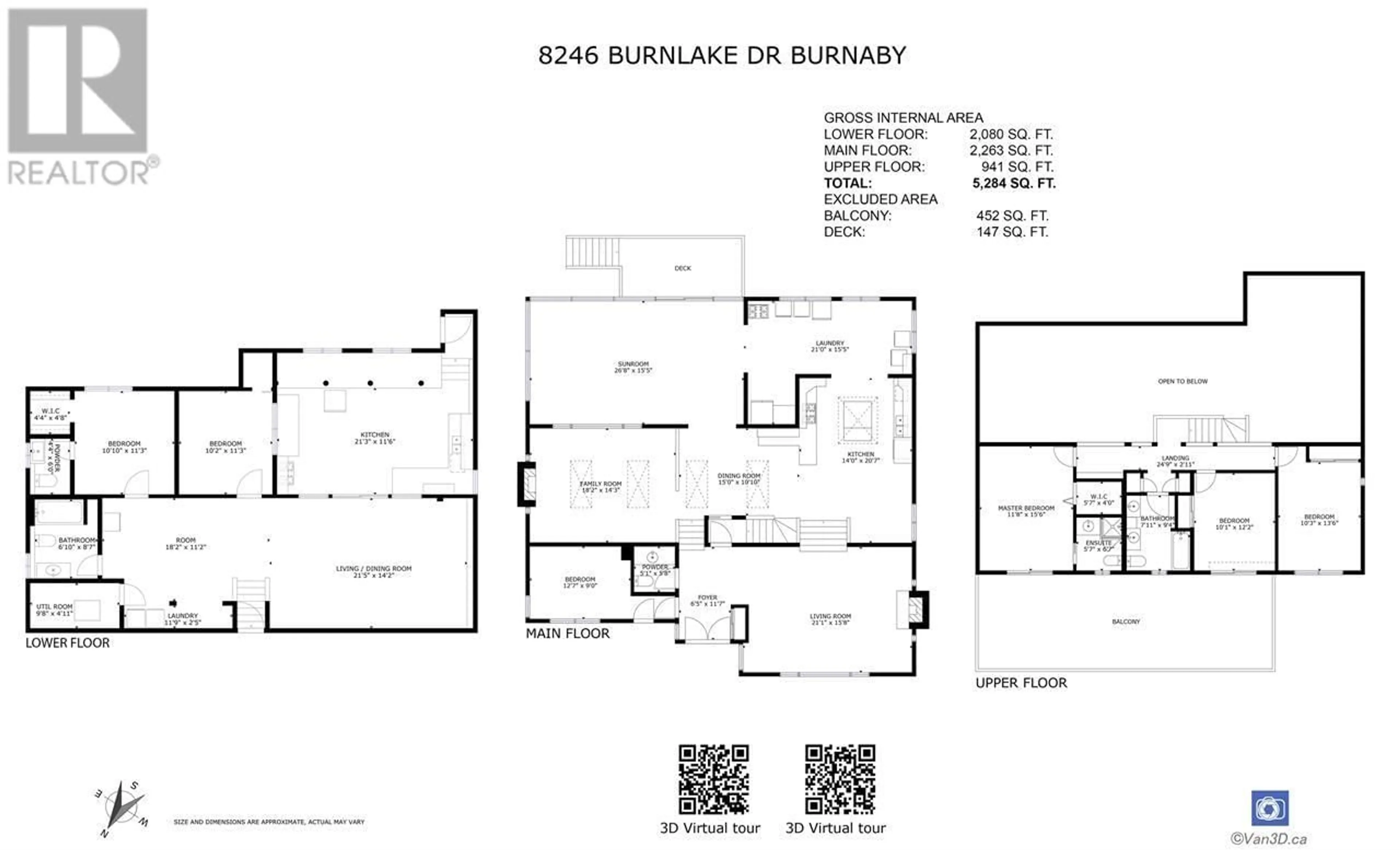 Floor plan for 8246 BURNLAKE DRIVE, Burnaby British Columbia V5A3K9