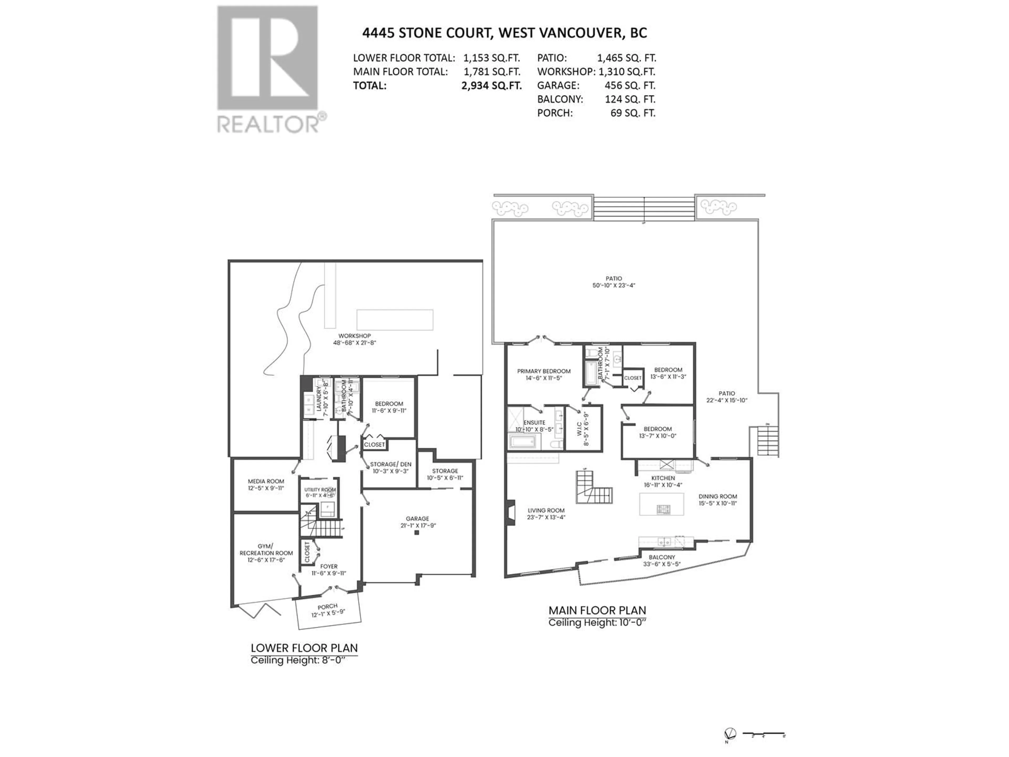 Floor plan for 4445 STONE COURT, West Vancouver British Columbia V7W2V4