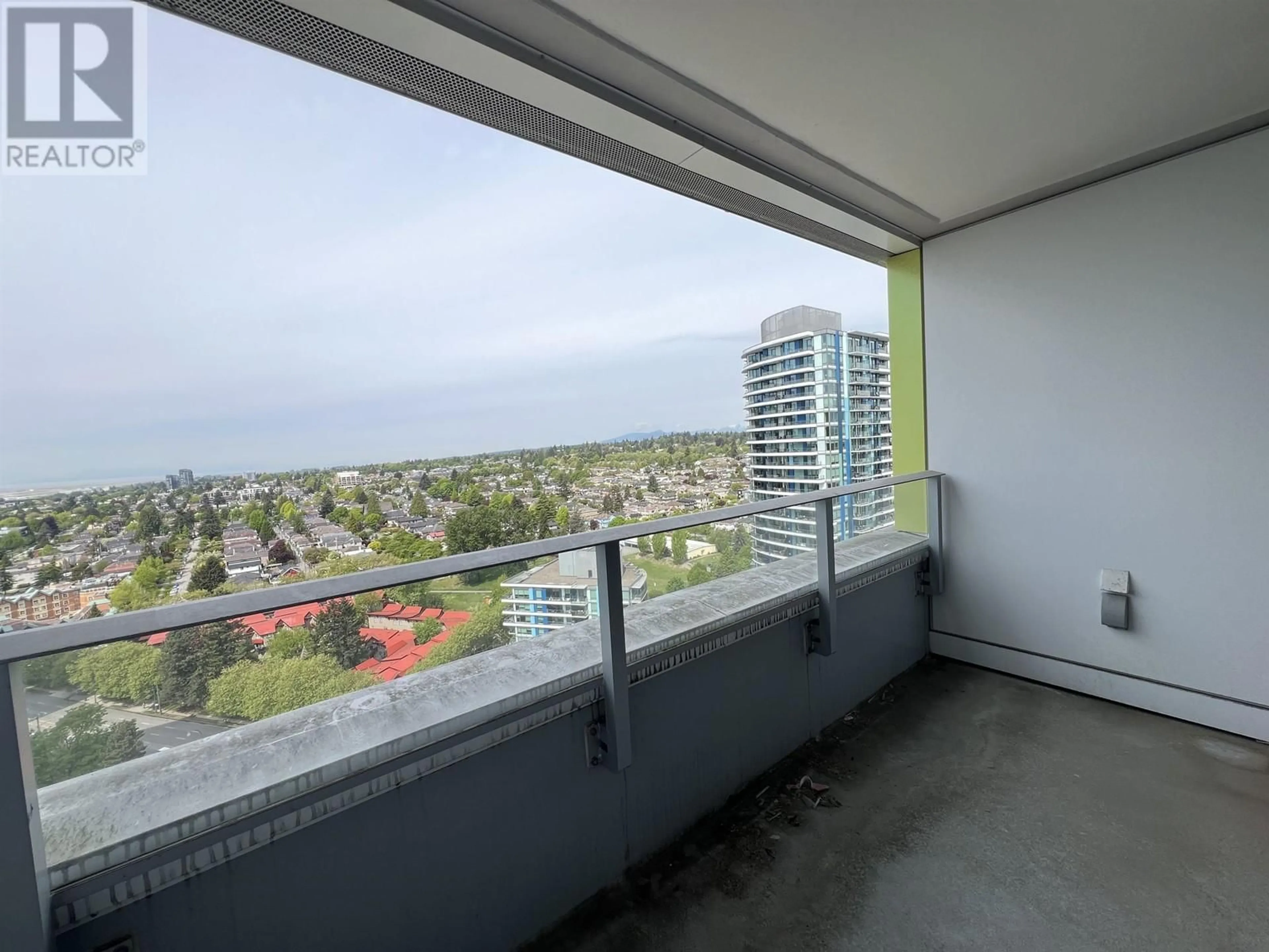 Balcony in the apartment, city buildings view from balcony for 2605 - 489 INTERURBAN WAY, Vancouver British Columbia V5X0C7