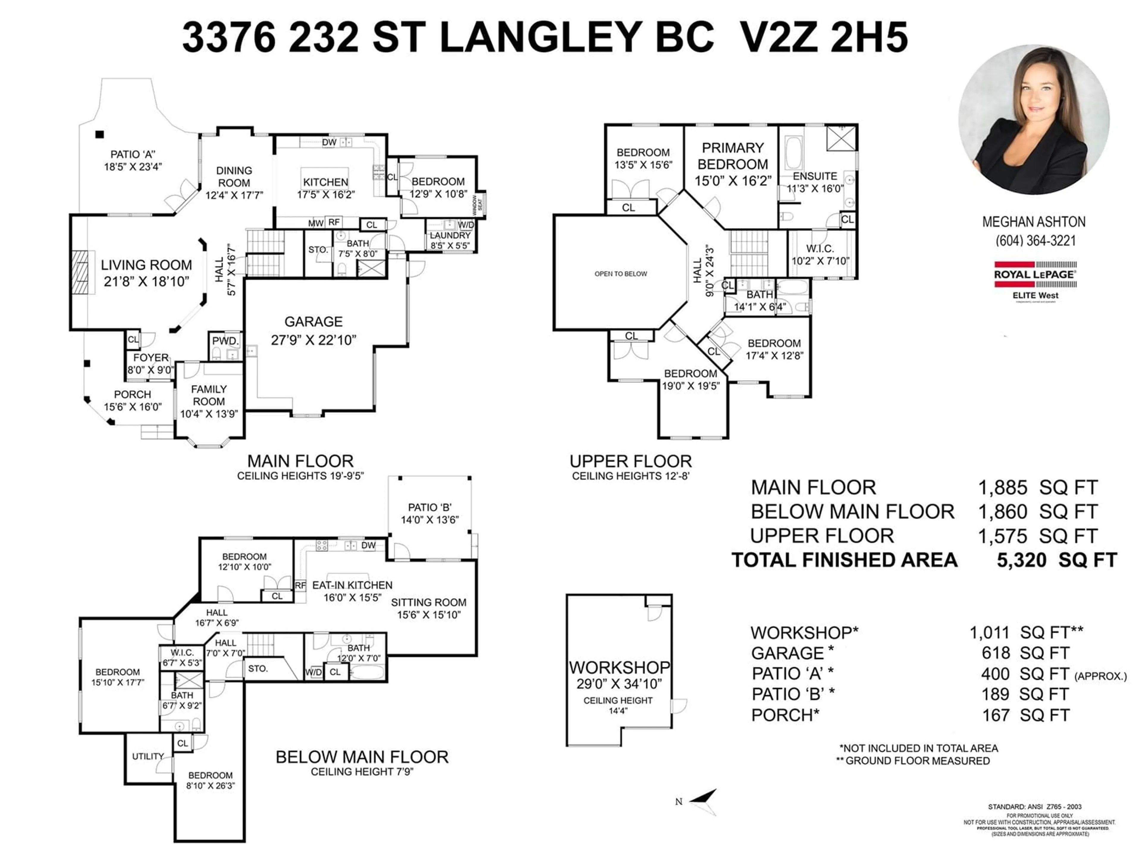 Floor plan for 3376 232, Langley British Columbia V2Z2H5