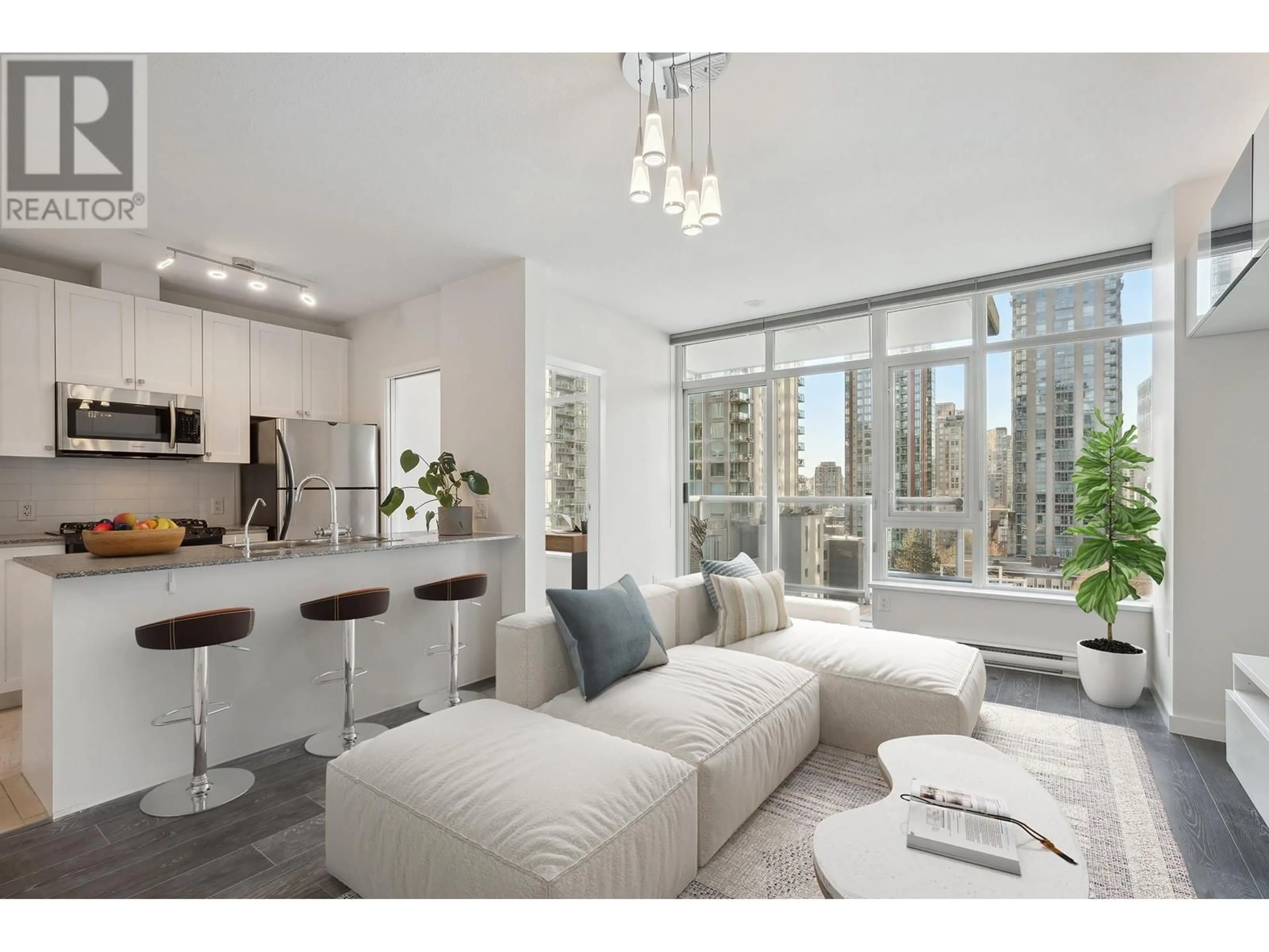 Living room with furniture, unknown for 707 - 480 ROBSON STREET, Vancouver British Columbia V6B1S1