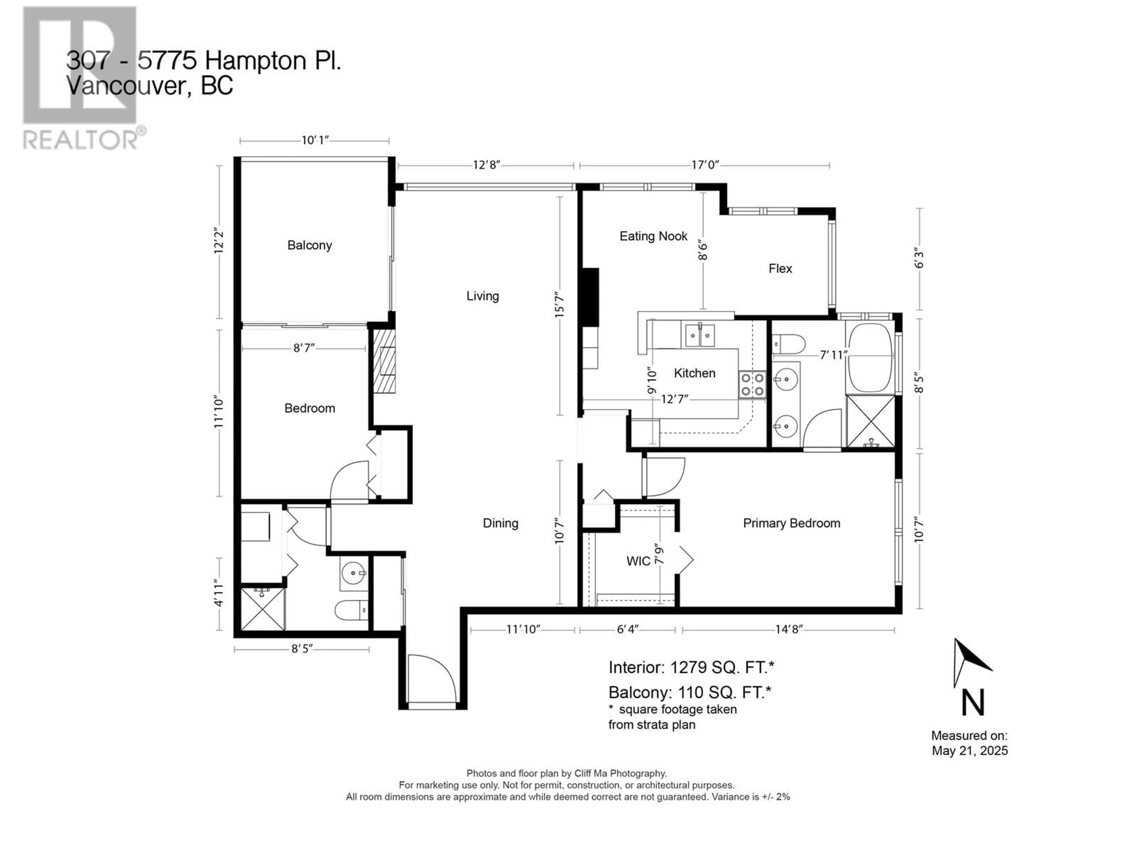 Floor plan for 307 - 5775 HAMPTON PLACE, Vancouver British Columbia V6T2G6