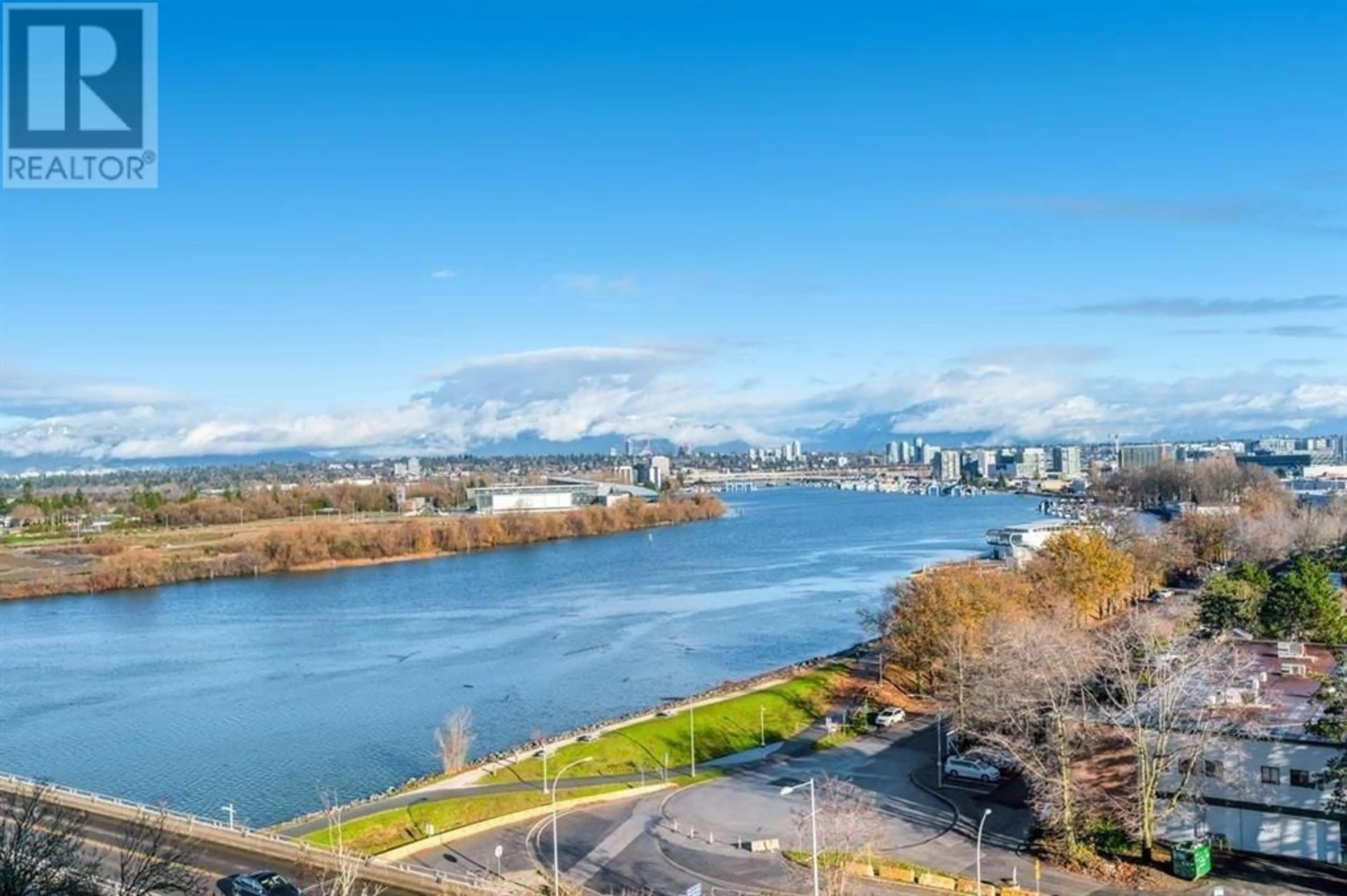 A pic from outside/outdoor area/front of a property/back of a property/a pic from drone, water/lake/river/ocean view for 905 - 6833 PEARSON WAY, Richmond British Columbia V7C0E8