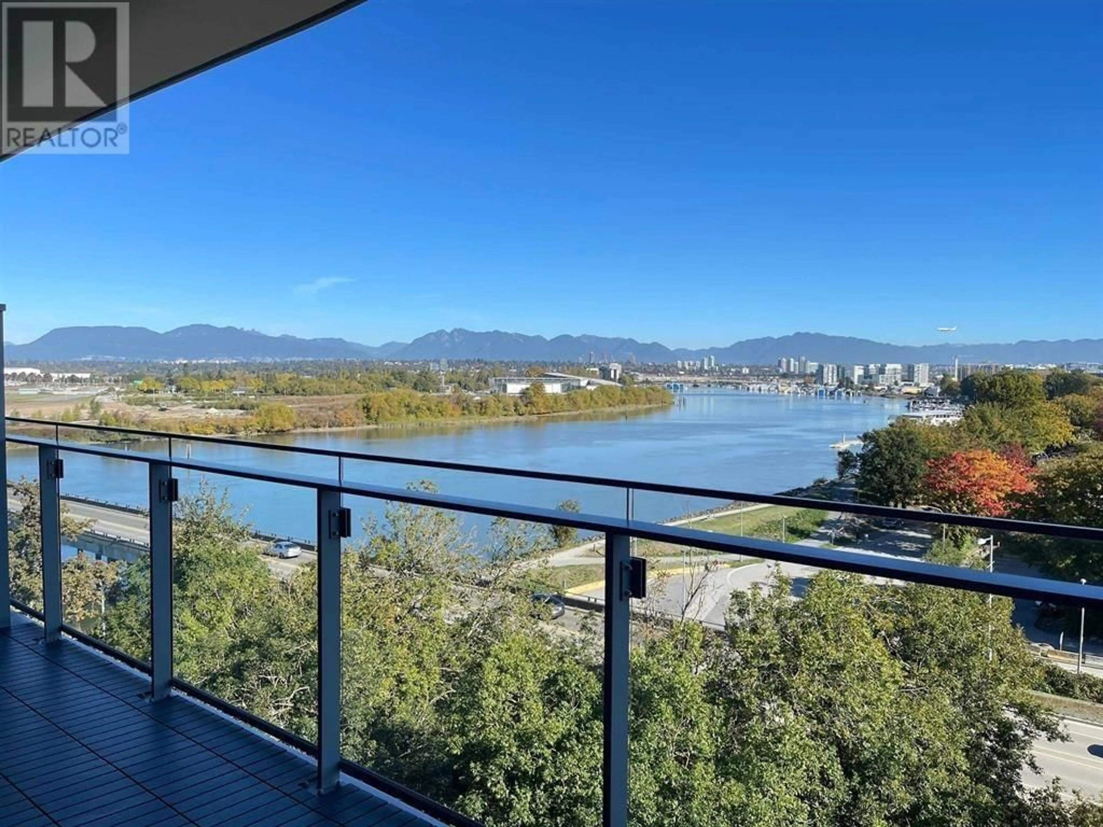 Balcony in the apartment, water/lake/river/ocean view for 905 - 6833 PEARSON WAY, Richmond British Columbia V7C0E8