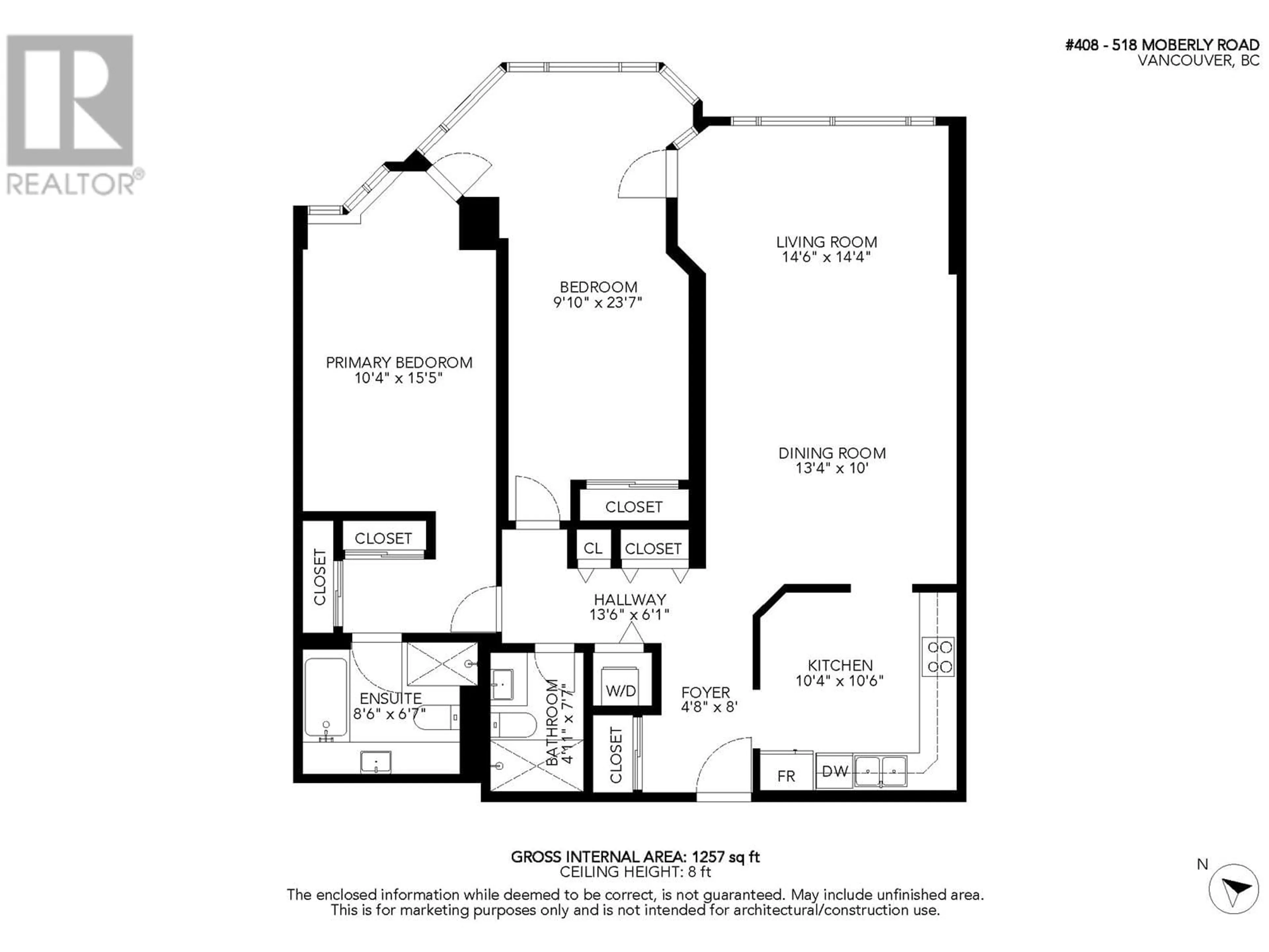 Floor plan for 408 - 518 MOBERLY ROAD, Vancouver British Columbia V5Z4G3