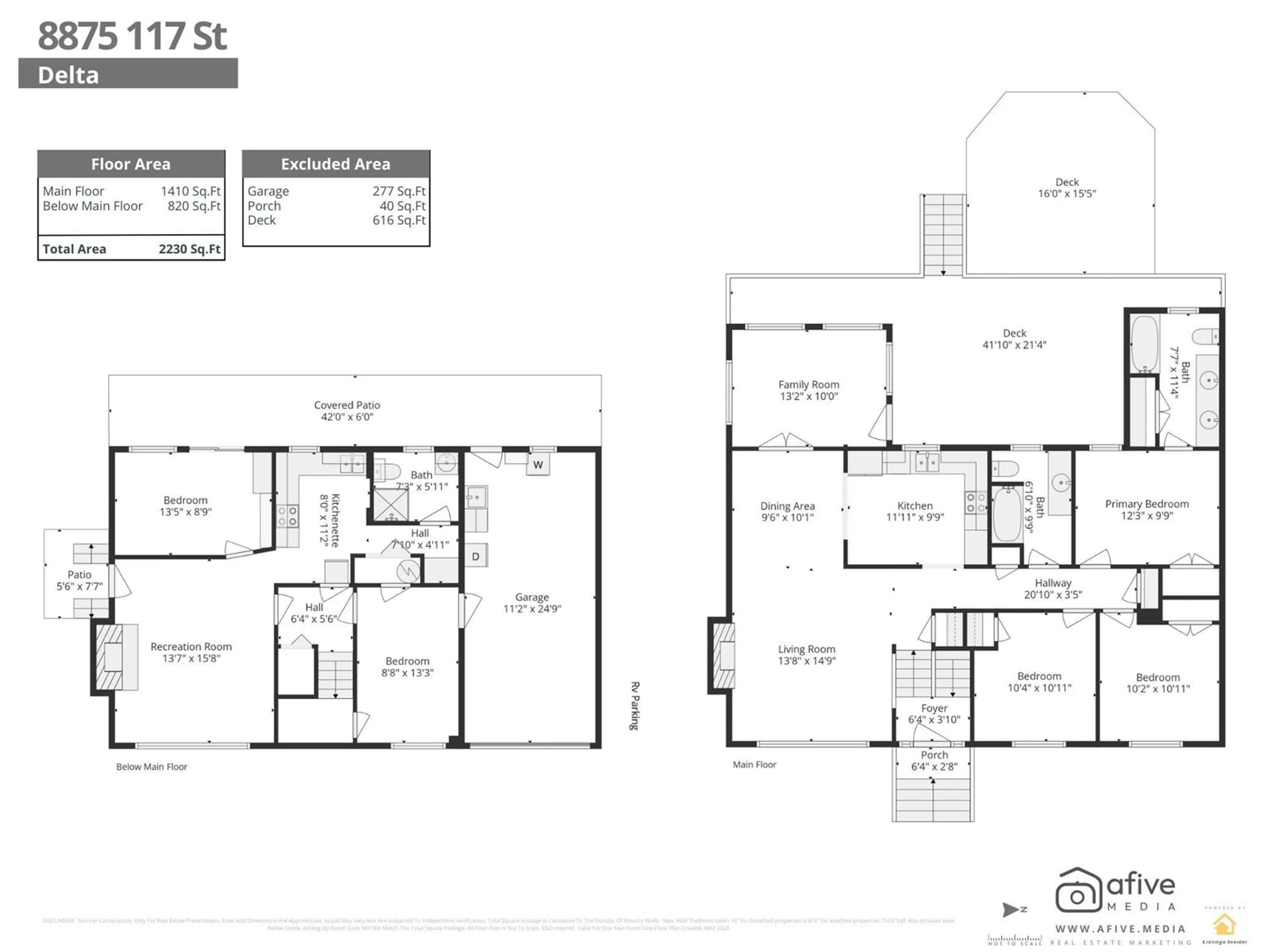 Floor plan for 8875 117, Delta British Columbia V4C6B2