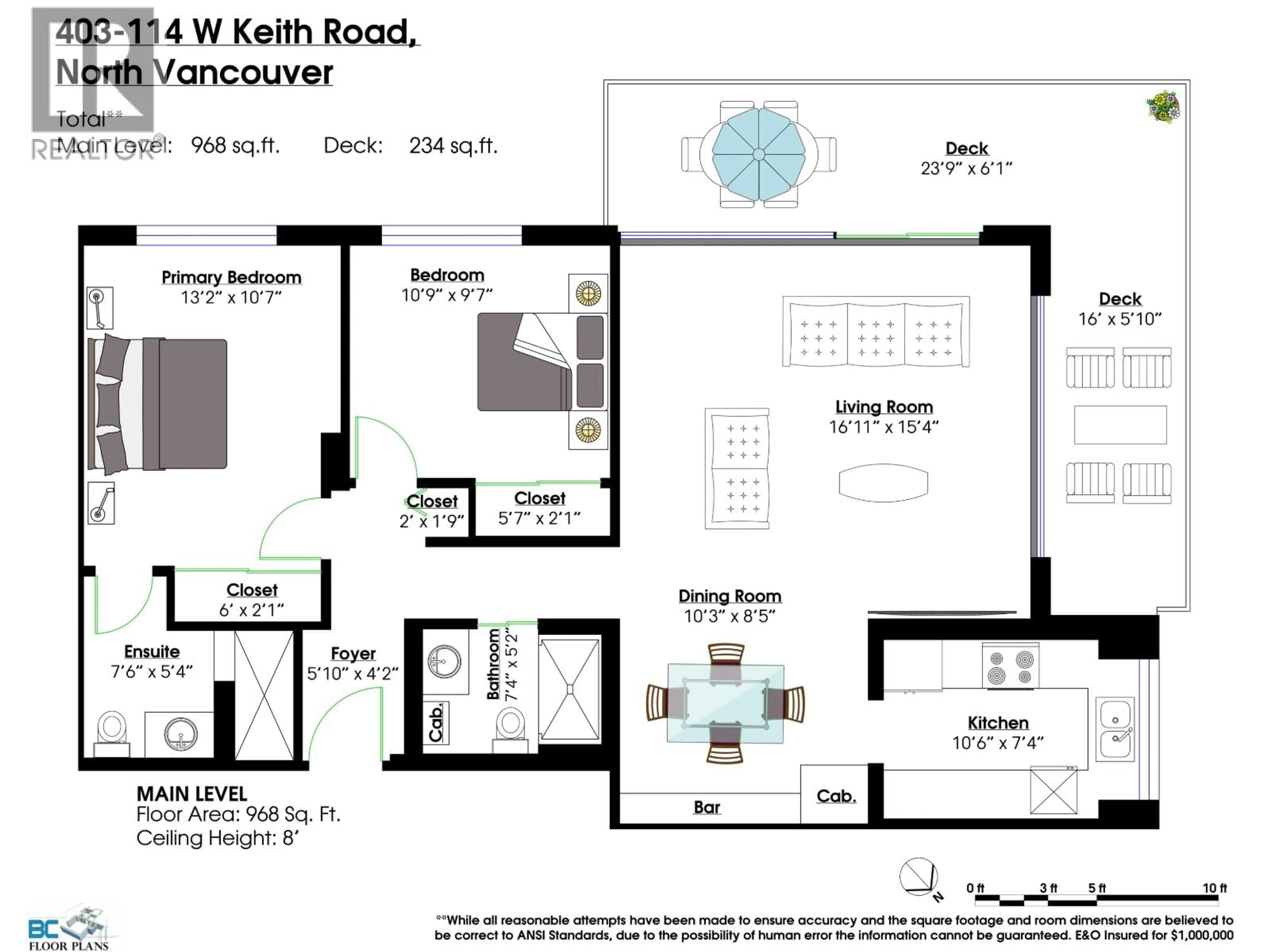 Floor plan for 403 - 114 KEITH ROAD, North Vancouver British Columbia V7M3C9