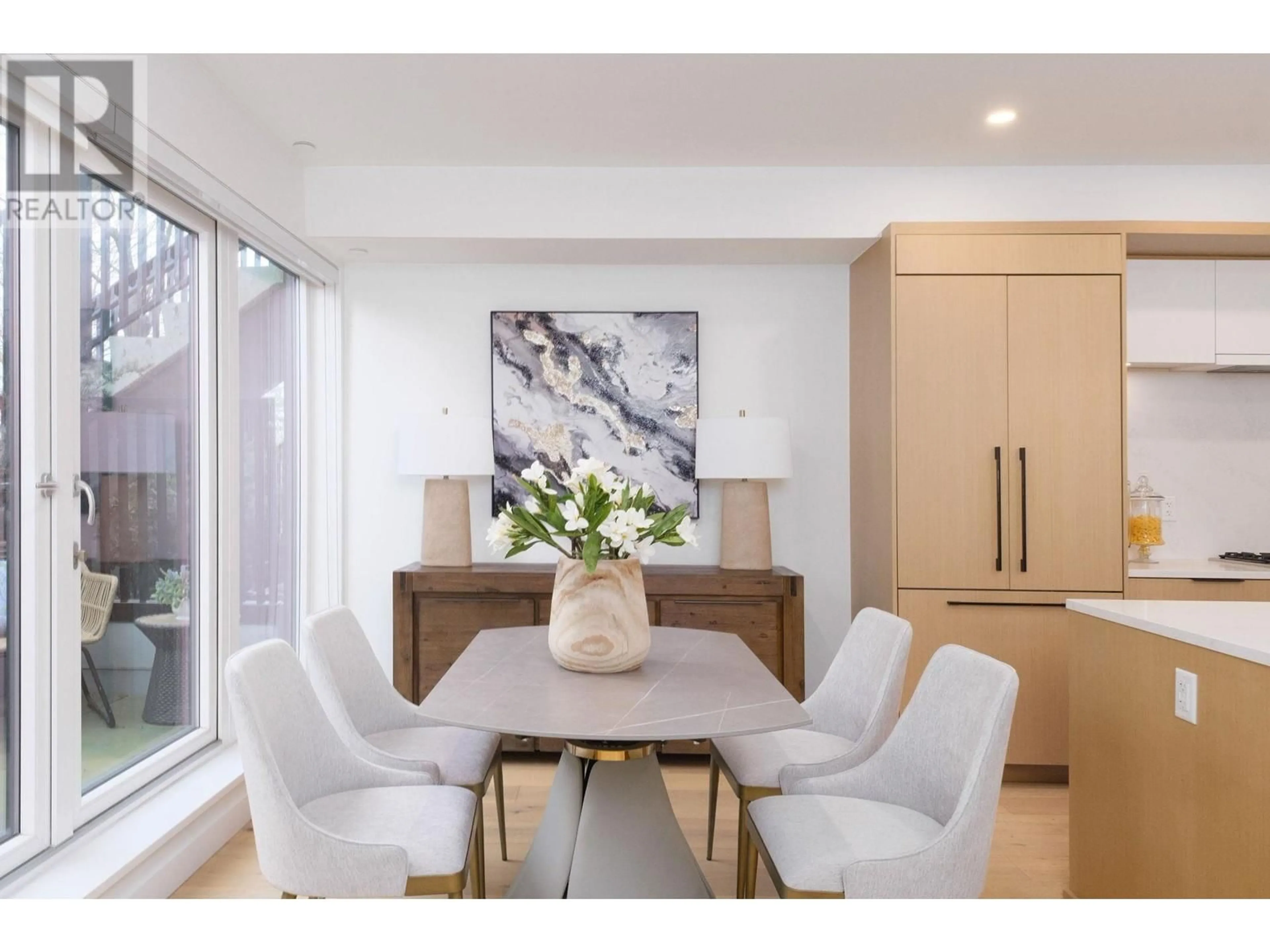Dining room, wood/laminate floor for 114 - 649 3RD STREET, North Vancouver British Columbia V7L1G6