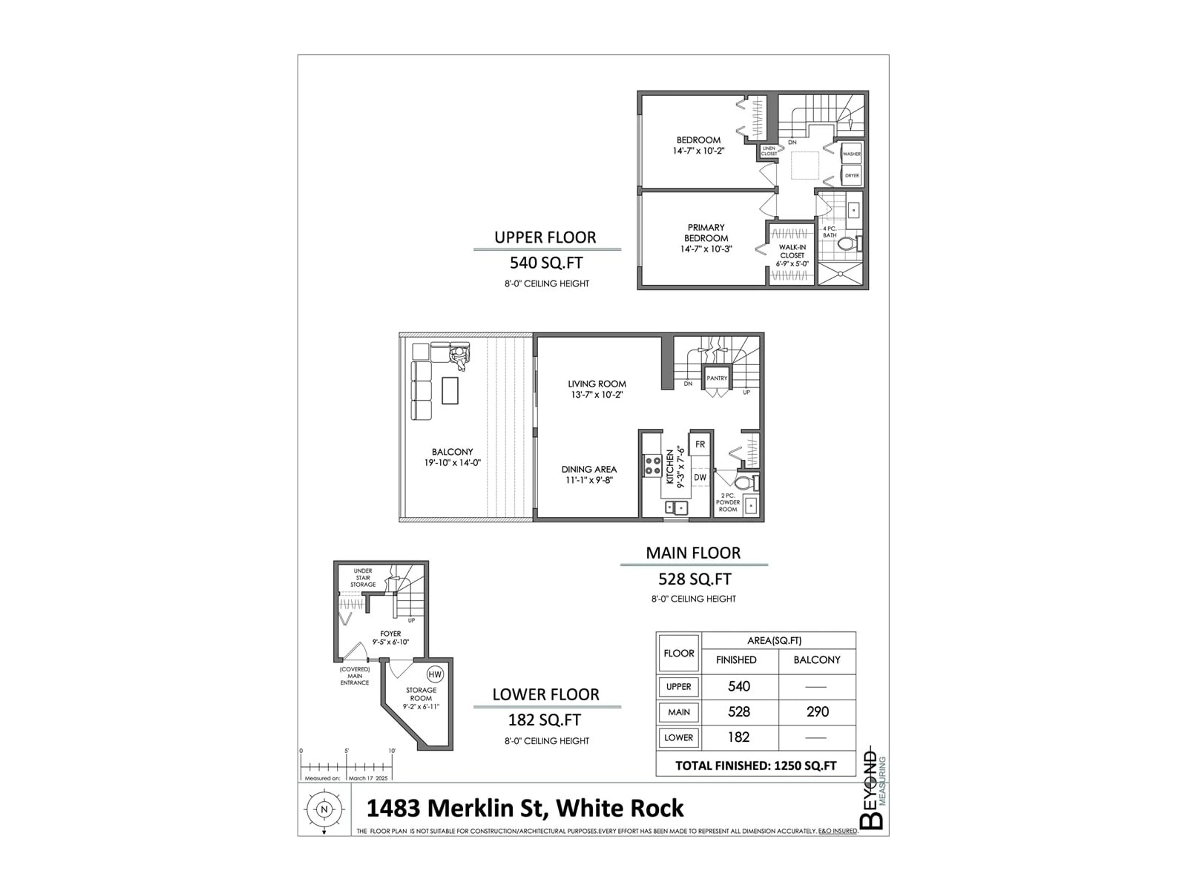 Floor plan for 1483 MERKLIN, White Rock British Columbia V4B4C4