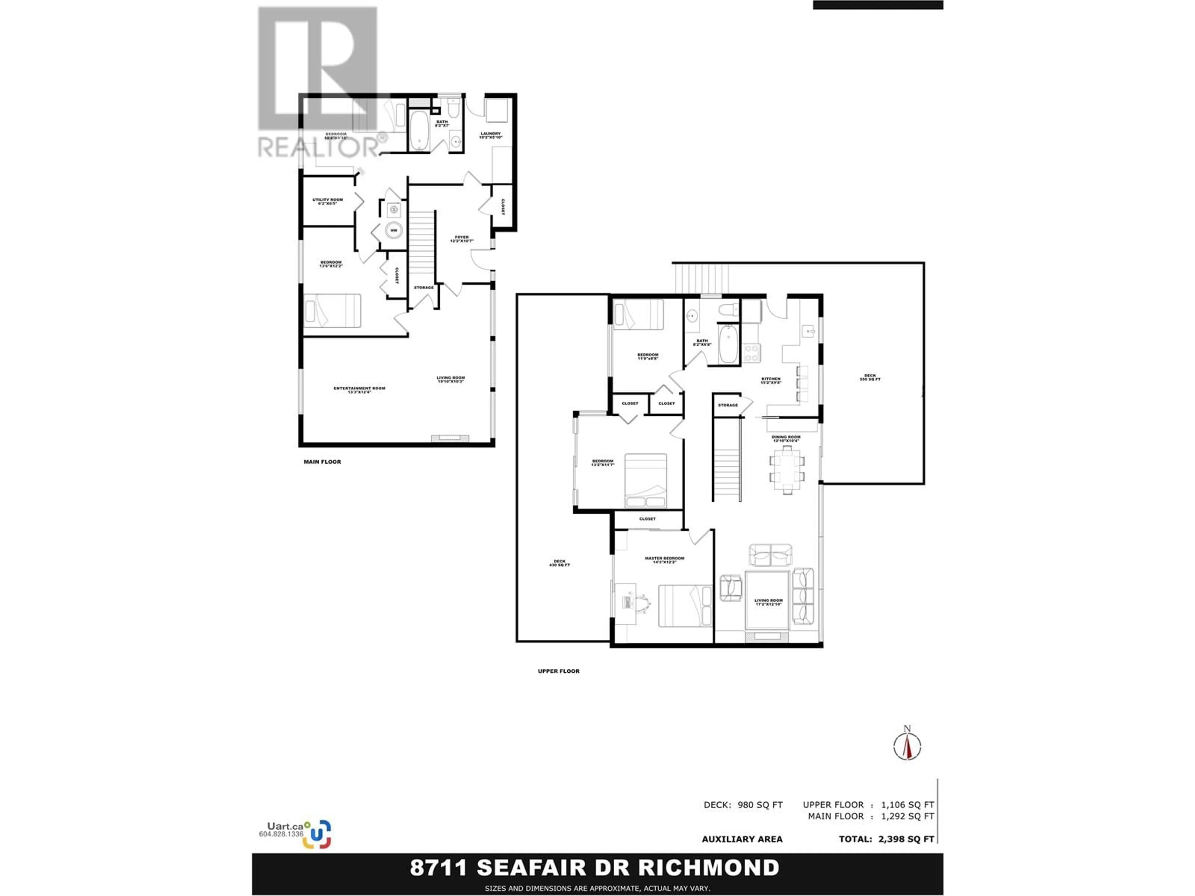 Floor plan for 8711 SEAFAIR DRIVE, Richmond British Columbia V7C1X7