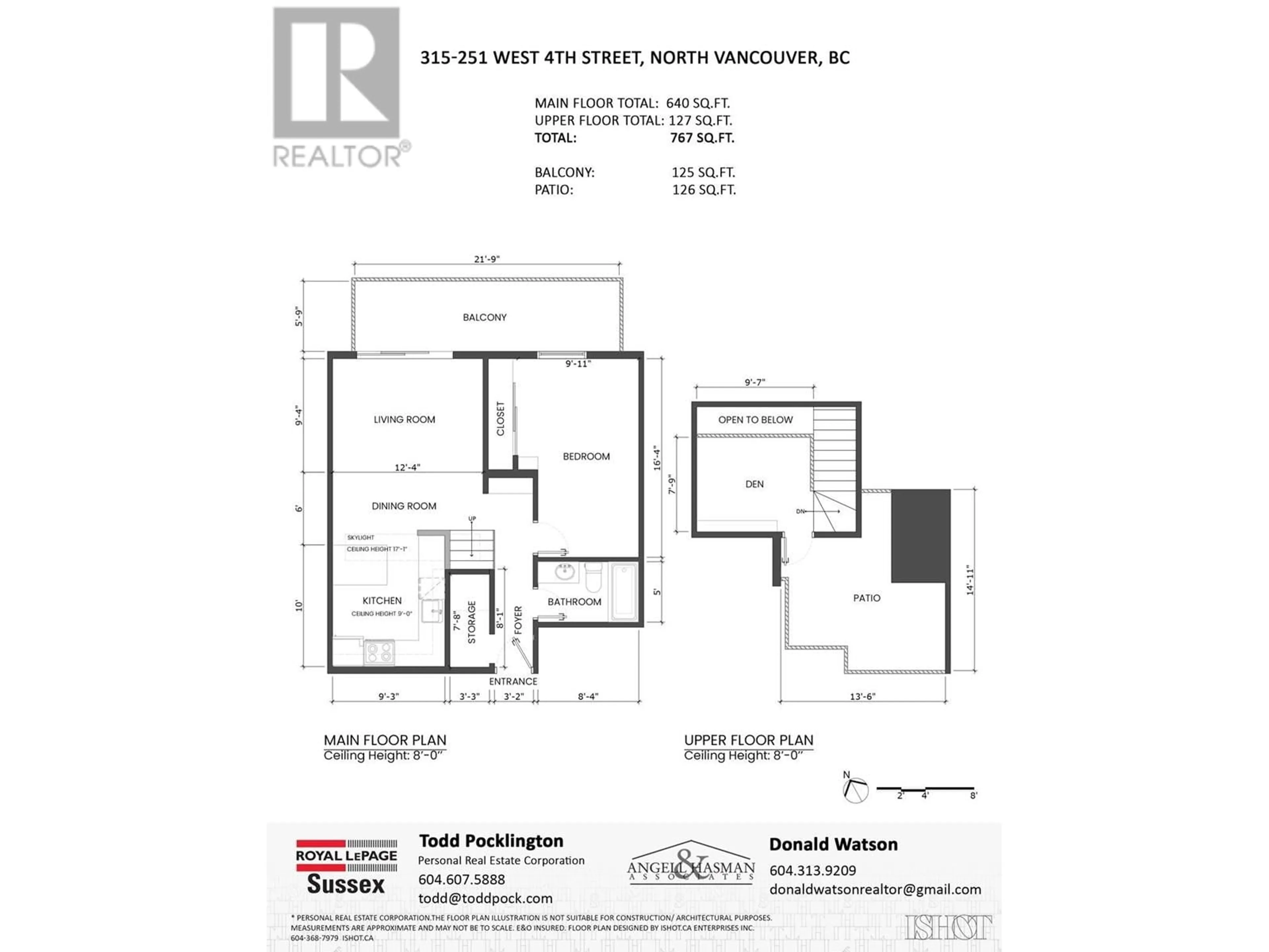 Floor plan for 315 - 251 4TH STREET, North Vancouver British Columbia V7M1H8