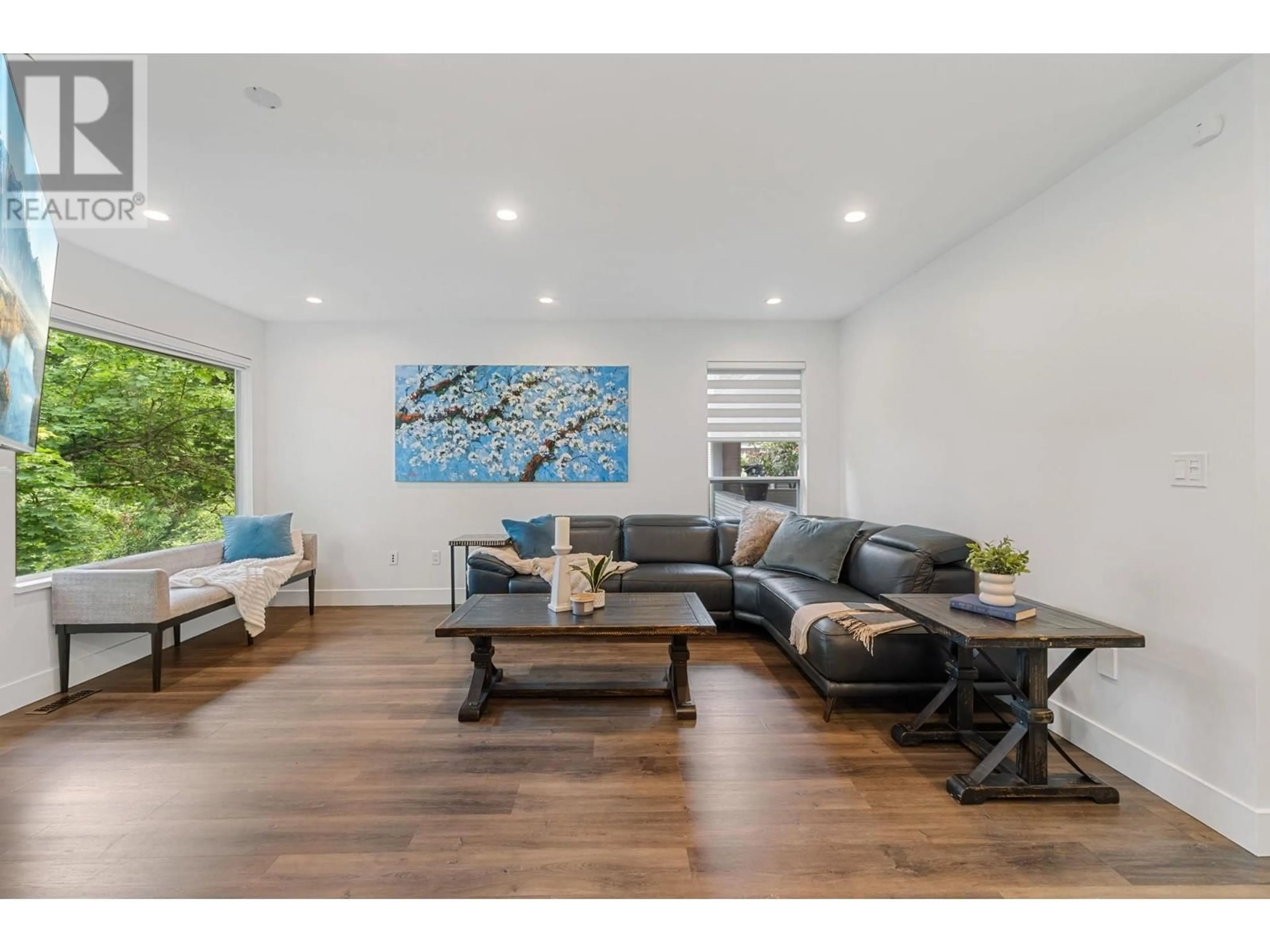 Living room with furniture, wood/laminate floor for 36 - 1216 JOHNSON STREET, Coquitlam British Columbia V3B4T2