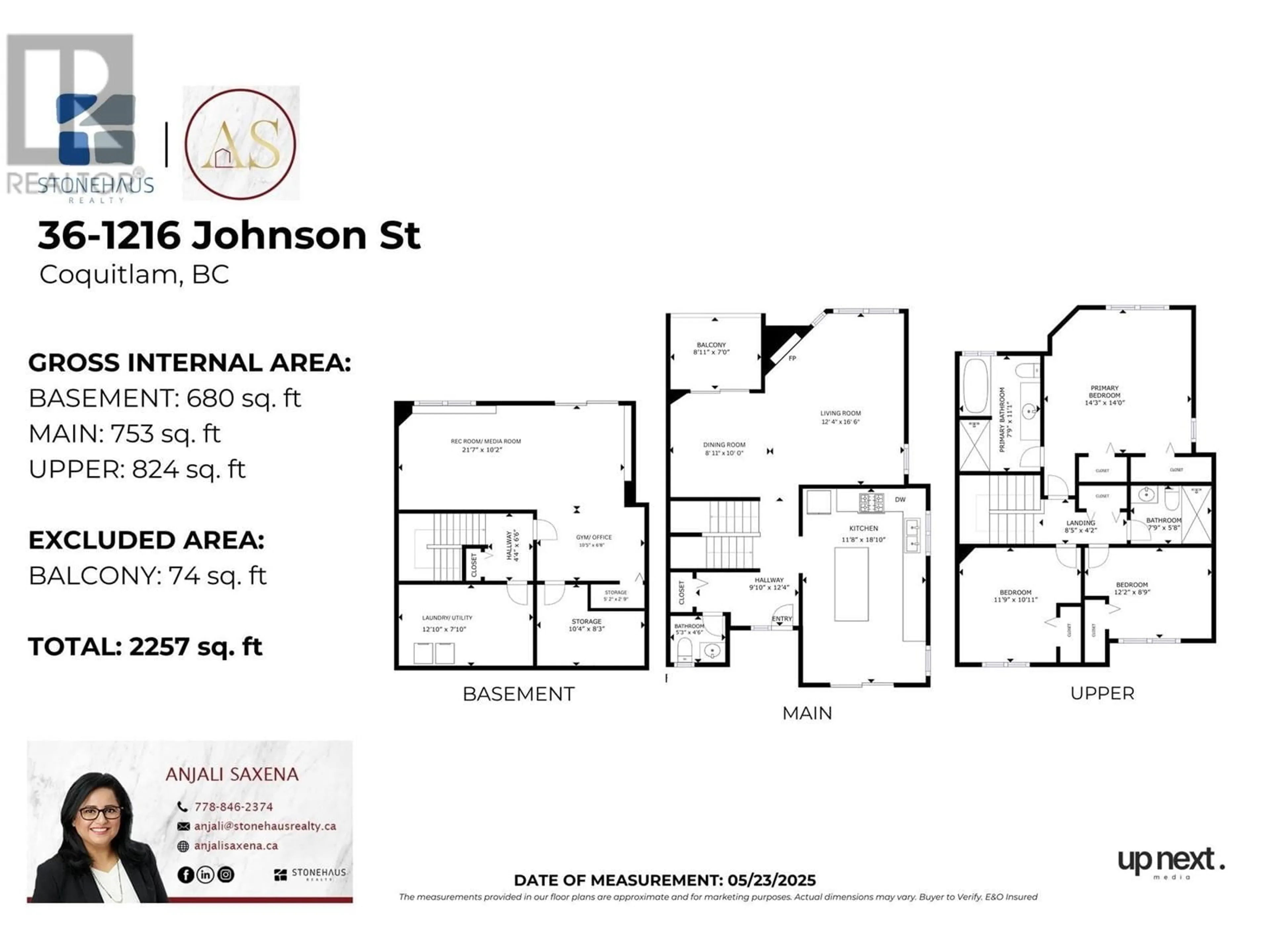 Floor plan for 36 - 1216 JOHNSON STREET, Coquitlam British Columbia V3B4T2