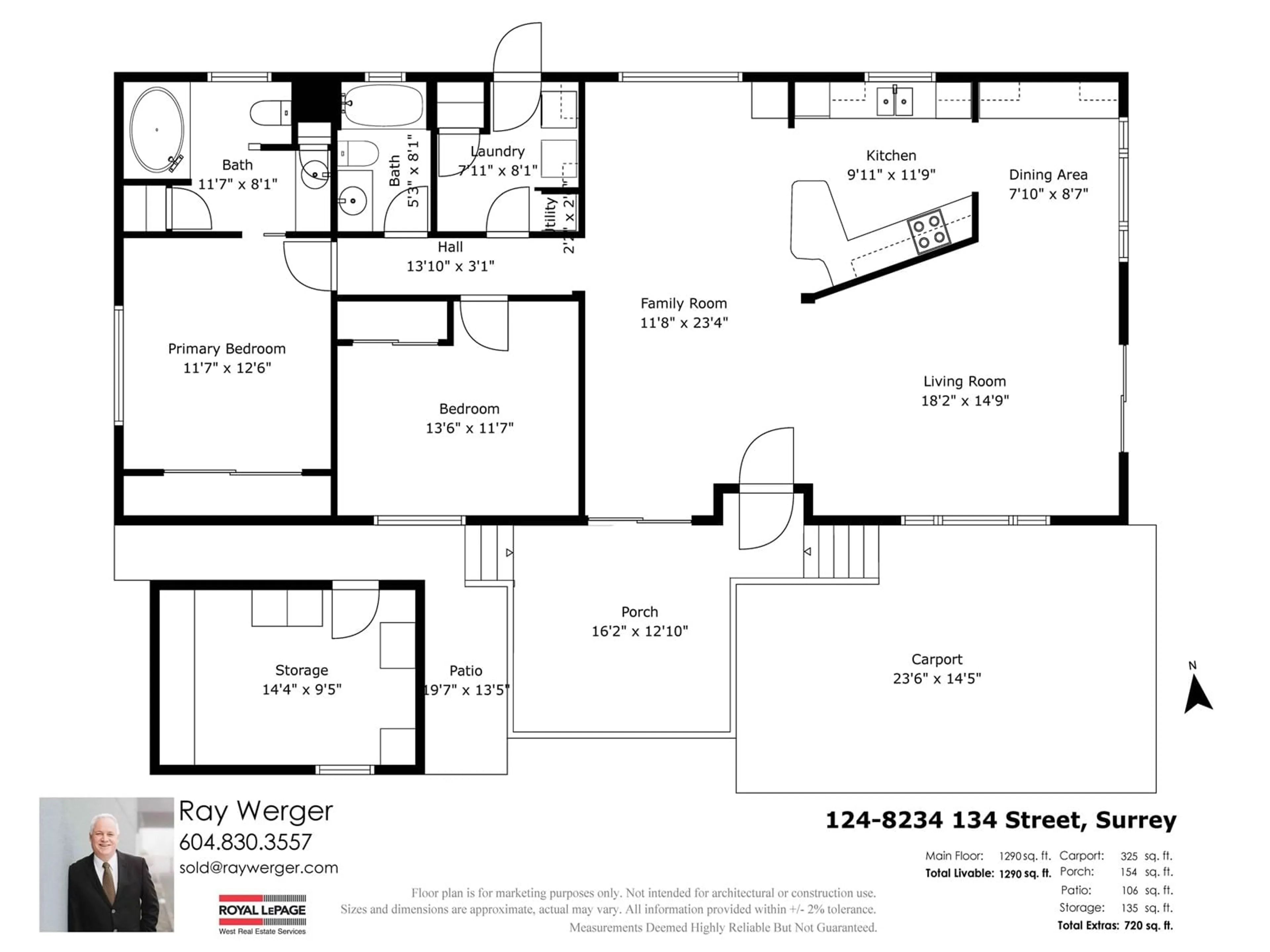 Floor plan for 124 - 8234 134, Surrey British Columbia V3W4V1