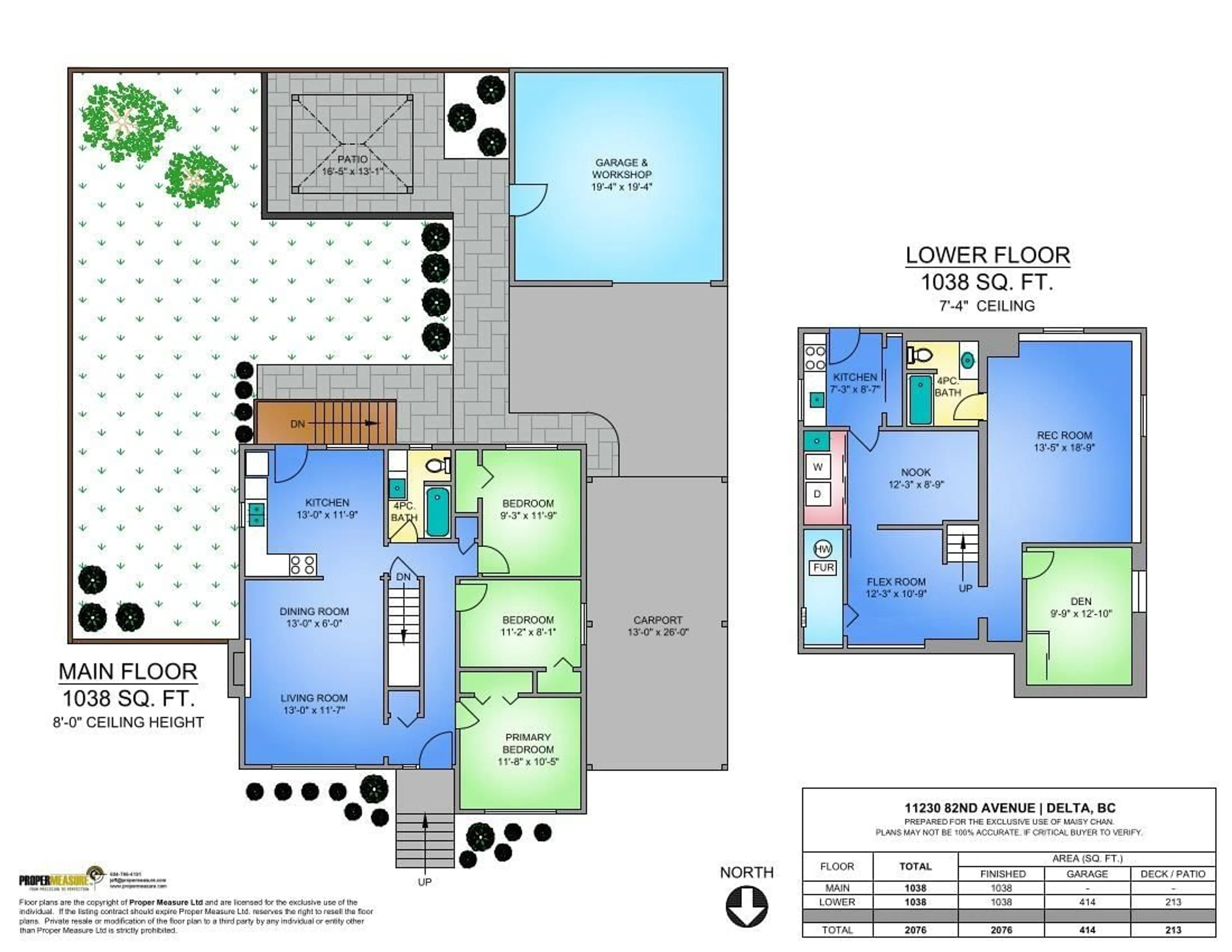 Floor plan for 11230 82, Delta British Columbia V4C2B7