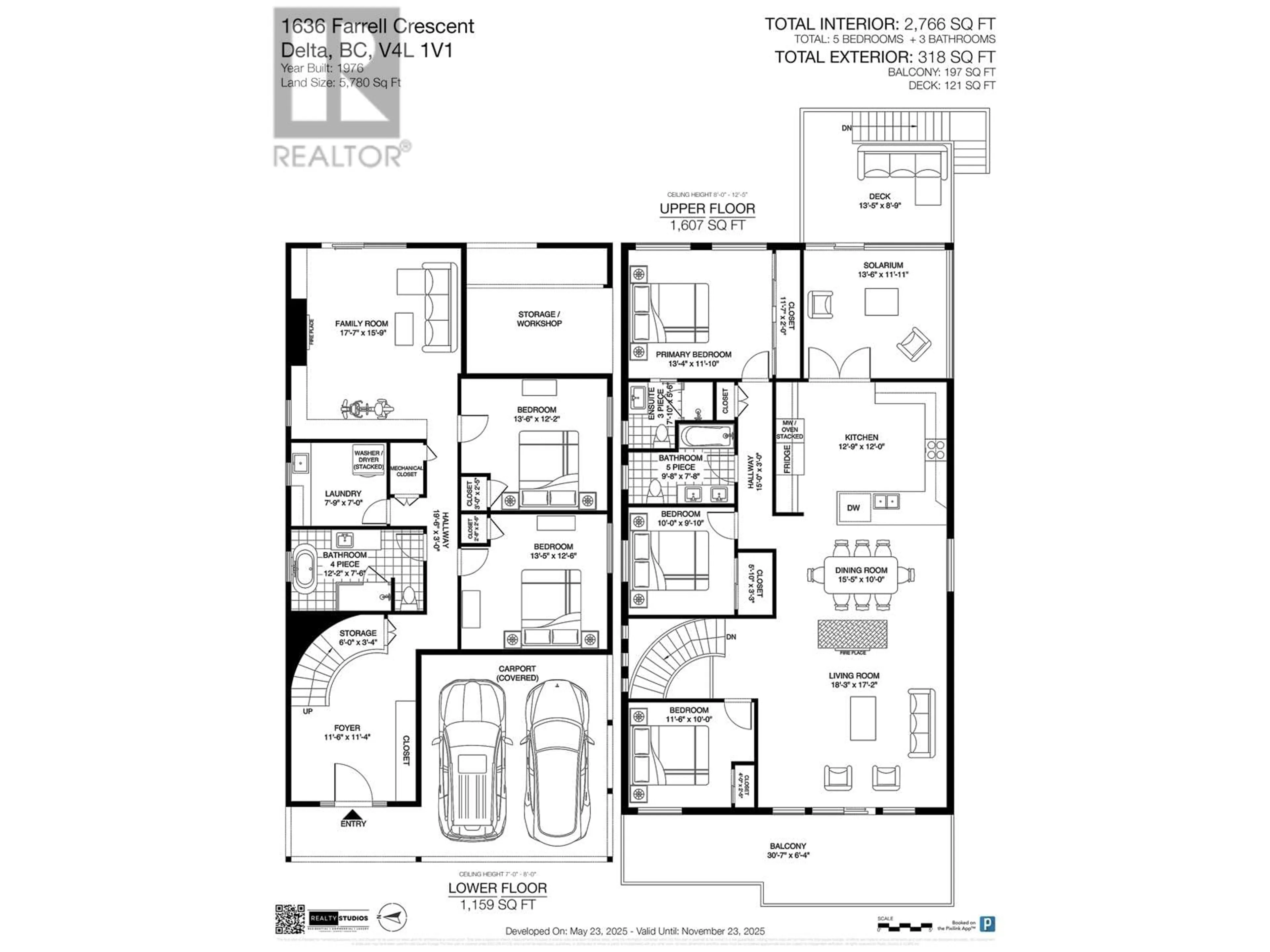 Floor plan for 1636 FARRELL CRESCENT, Delta British Columbia V4L1V1