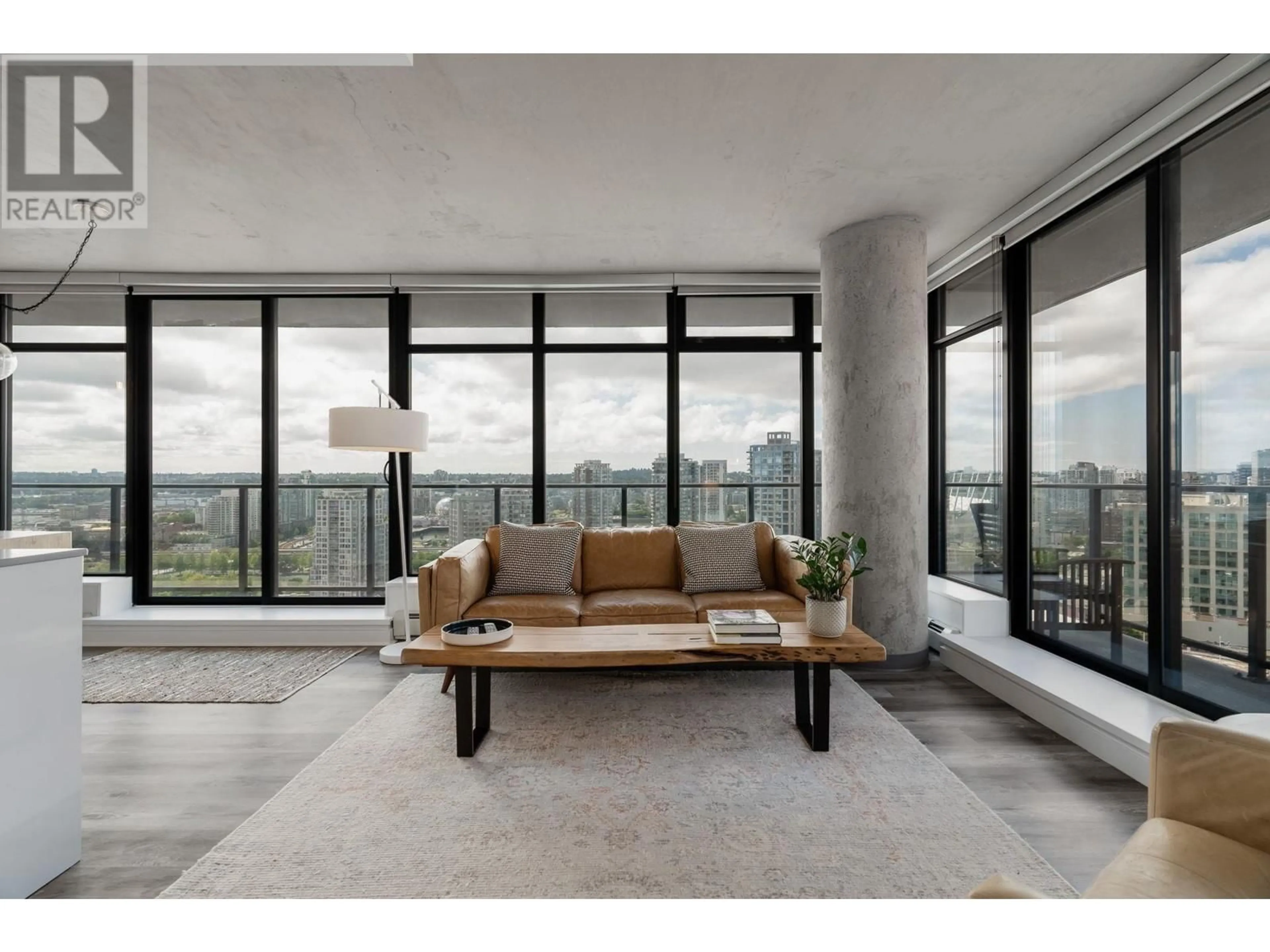 Living room with furniture, cement floor for 2705 - 108 CORDOVA STREET, Vancouver British Columbia V6B0G5