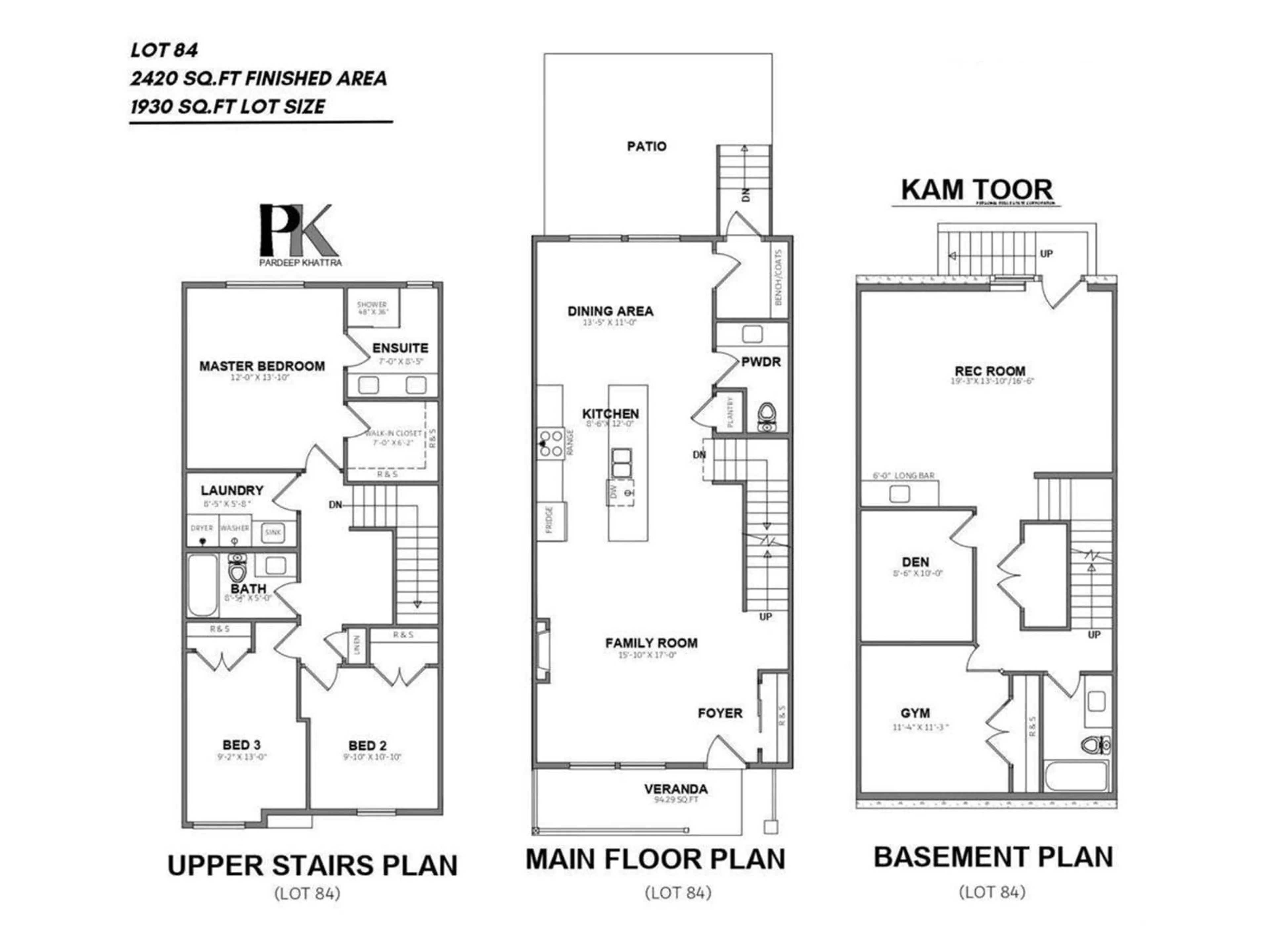 Floor plan for 20487 74B, Langley British Columbia V2Y1V5