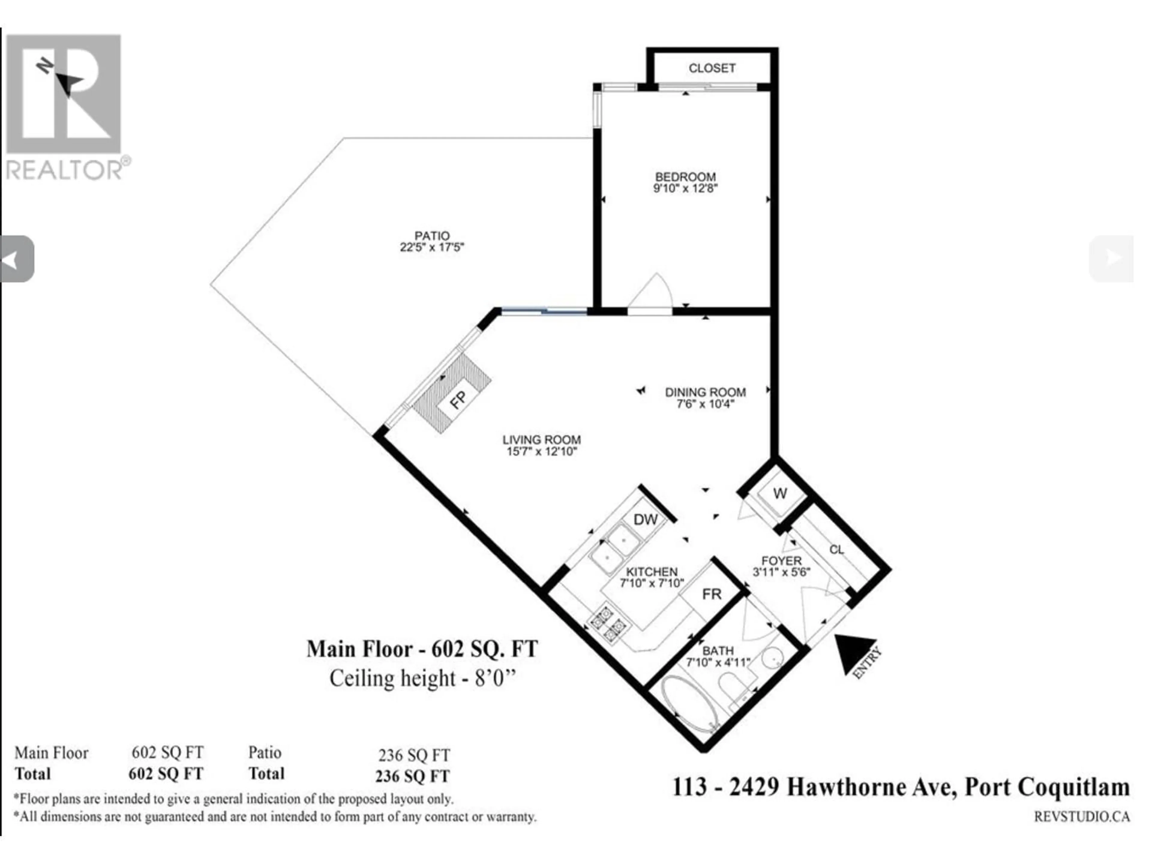 Floor plan for 113 - 2429 HAWTHORNE AVENUE, Port Coquitlam British Columbia V3C6G6