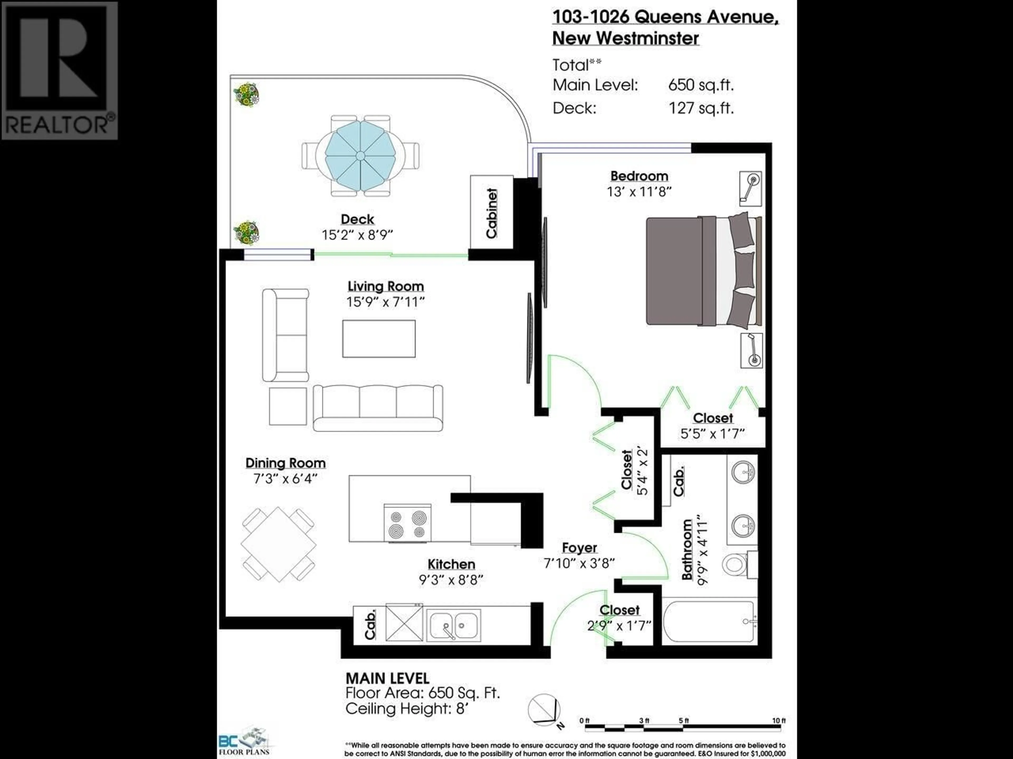 Floor plan for 103 - 1026 QUEENS AVENUE, New Westminster British Columbia V3M6B2