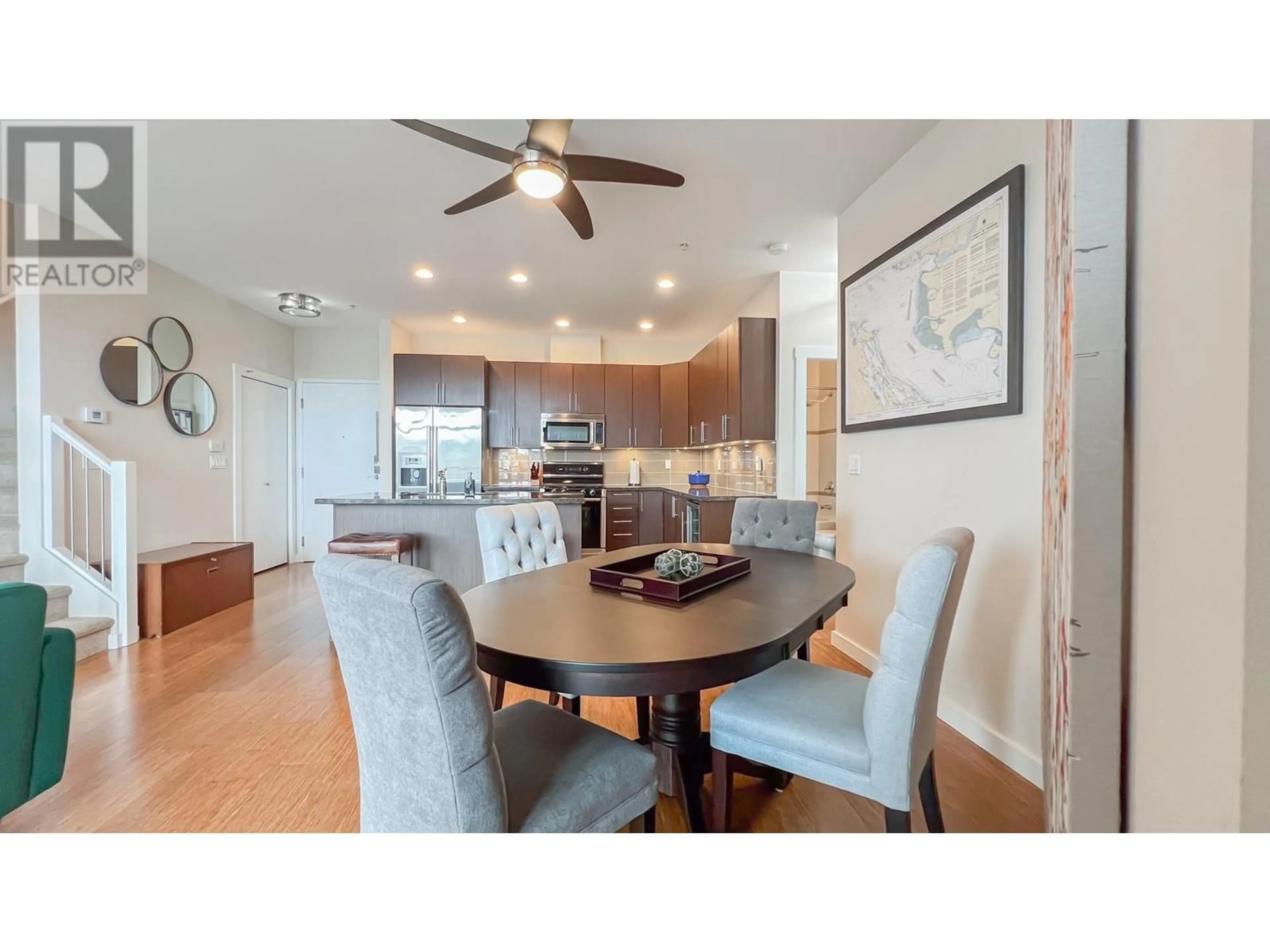 Open concept kitchen, wood/laminate floor for 420 - 6233 LONDON ROAD, Richmond British Columbia V7E3S3
