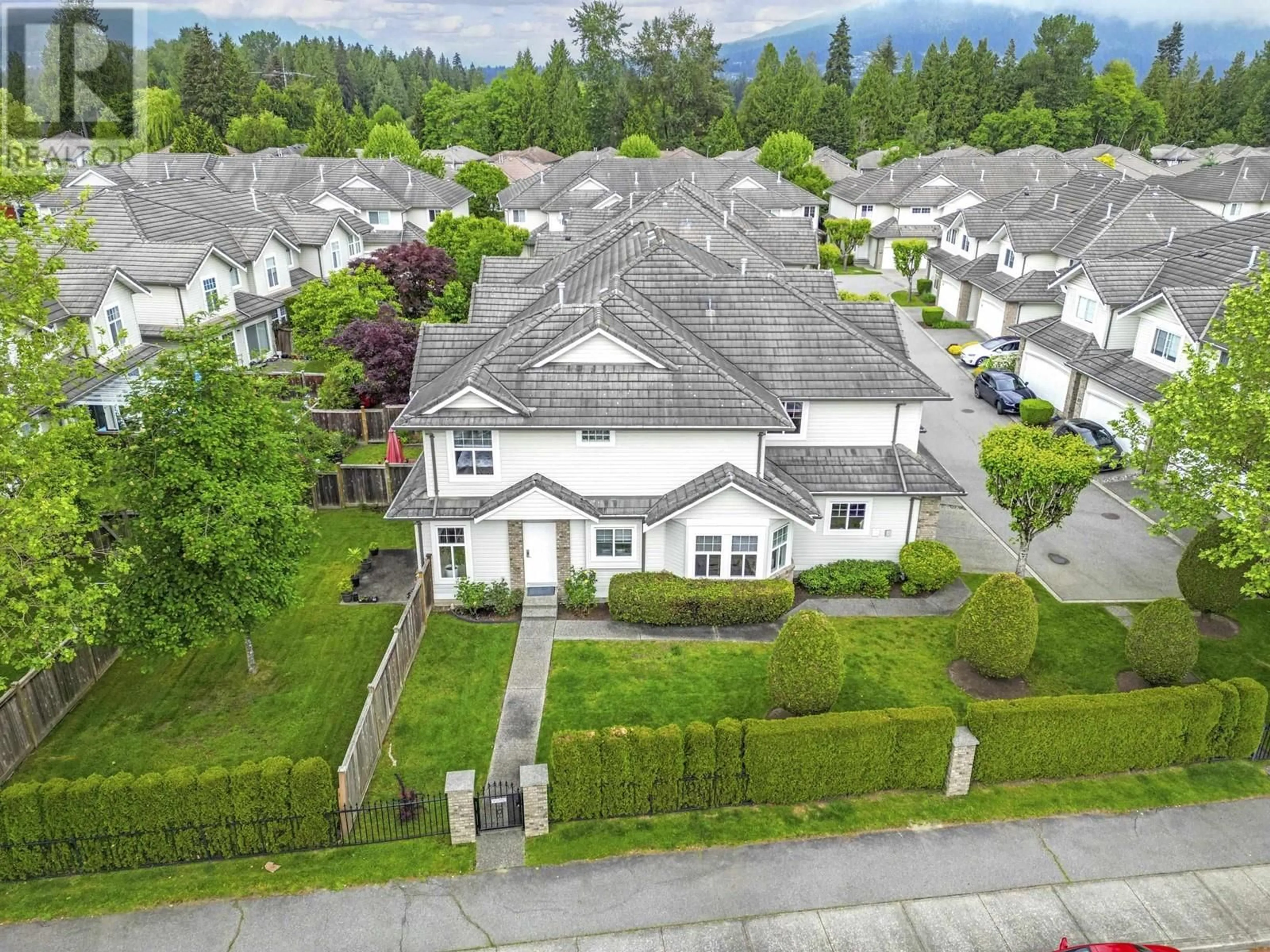 A pic from outside/outdoor area/front of a property/back of a property/a pic from drone, street for 27 - 1290 AMAZON DRIVE, Port Coquitlam British Columbia V3B7Z8