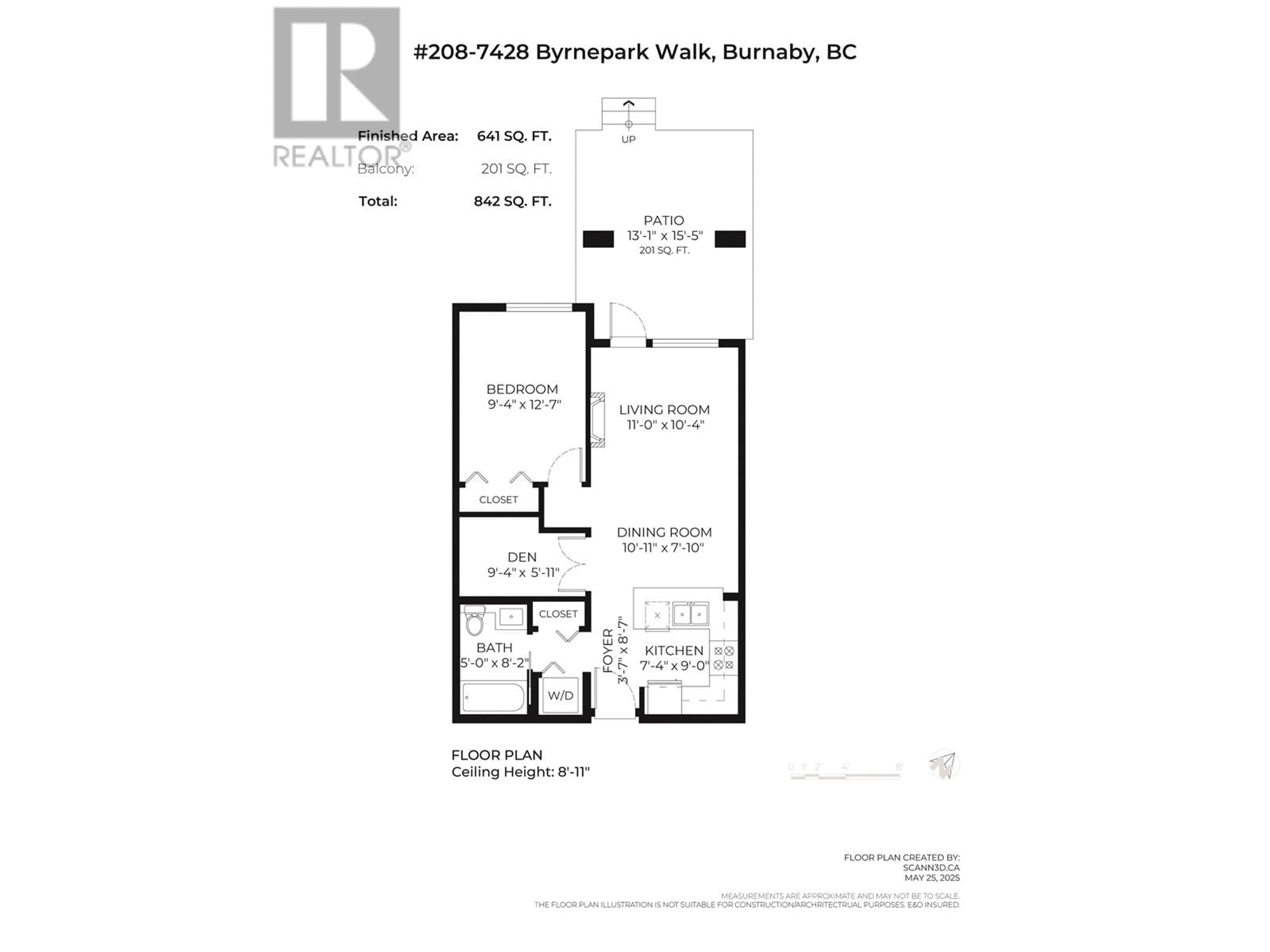 Floor plan for 208 - 7428 BYRNEPARK WALK, Burnaby British Columbia V3N0B4