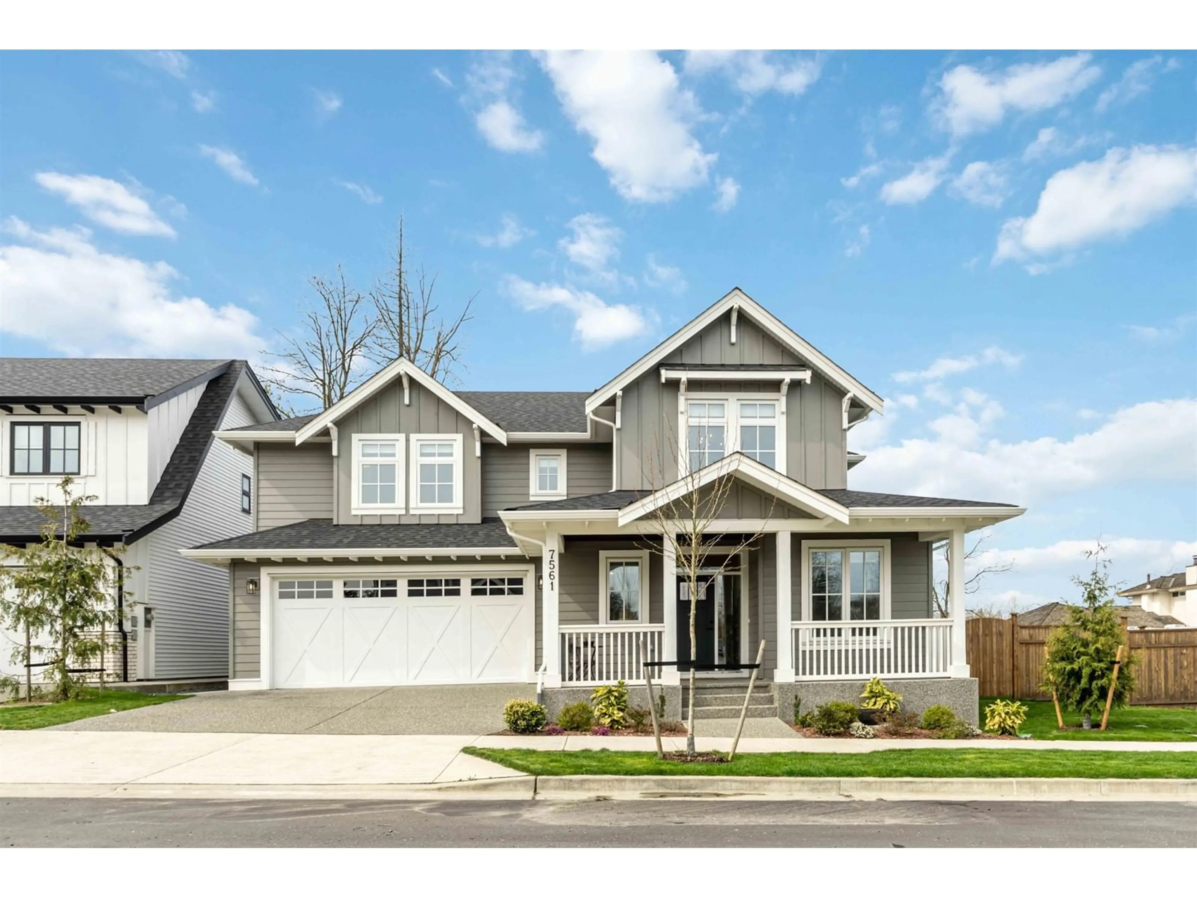 Home with vinyl exterior material, street for 7561 197A, Langley British Columbia V3A7N4